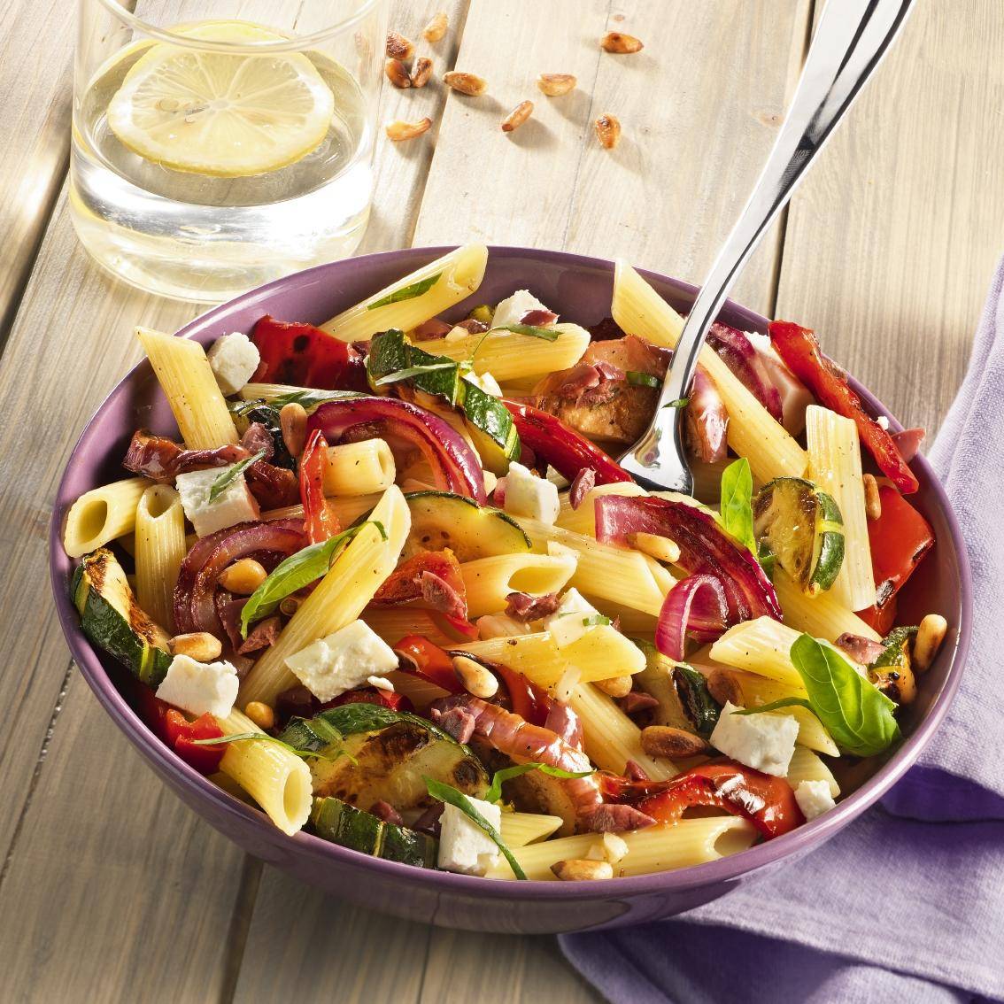 Salade de pâtes méditerranéenne - Recepten OptiGrill + | Tefal