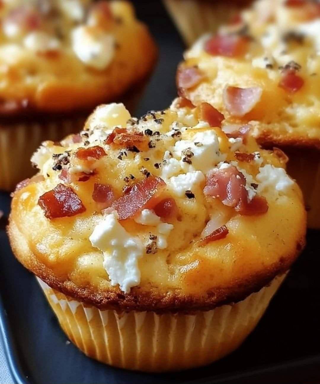 Muffin lardons chèvre - Recepten Cake Factory Infinity | Tefal