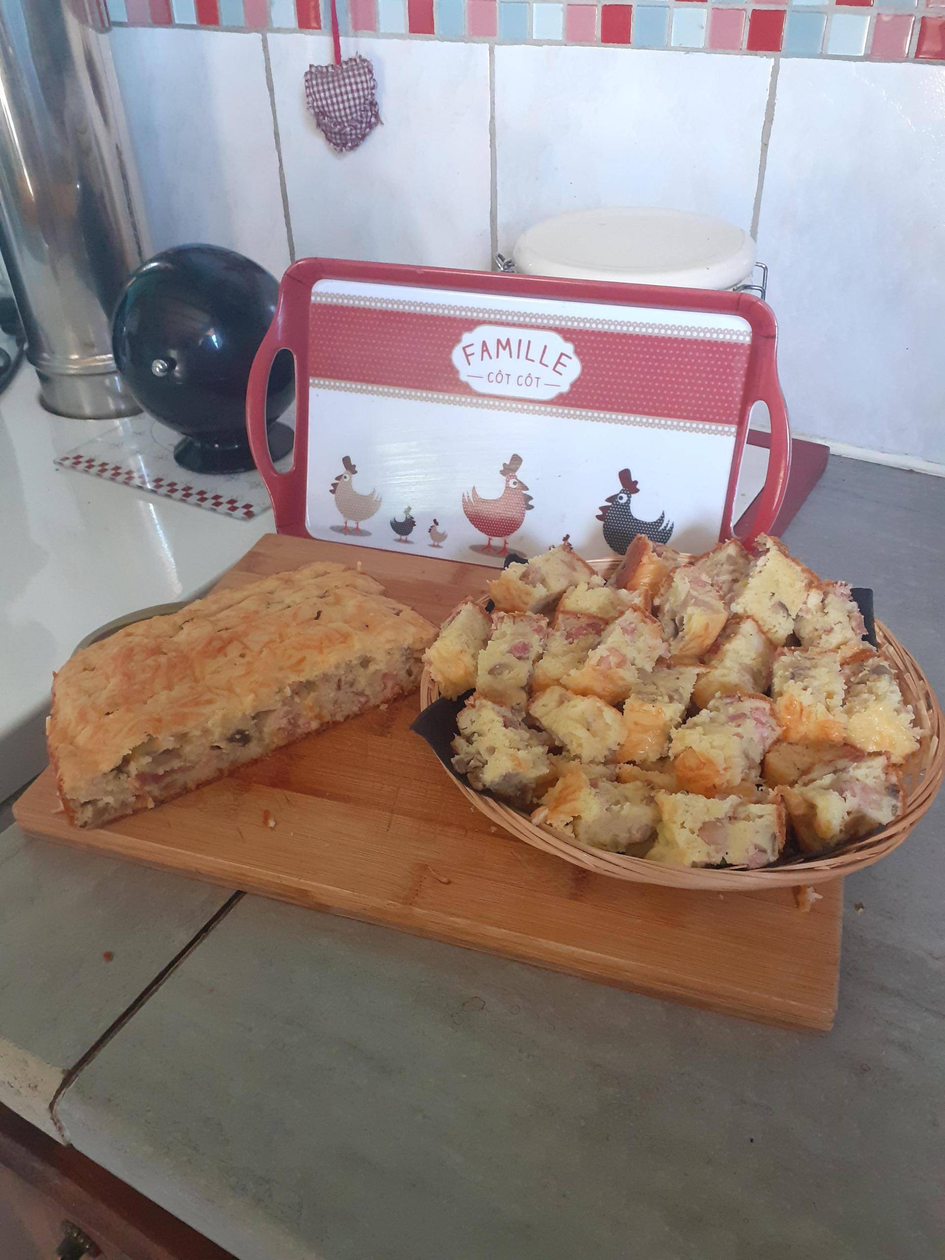 Cake lardons champignons - Recepten Cake Factory | Tefal