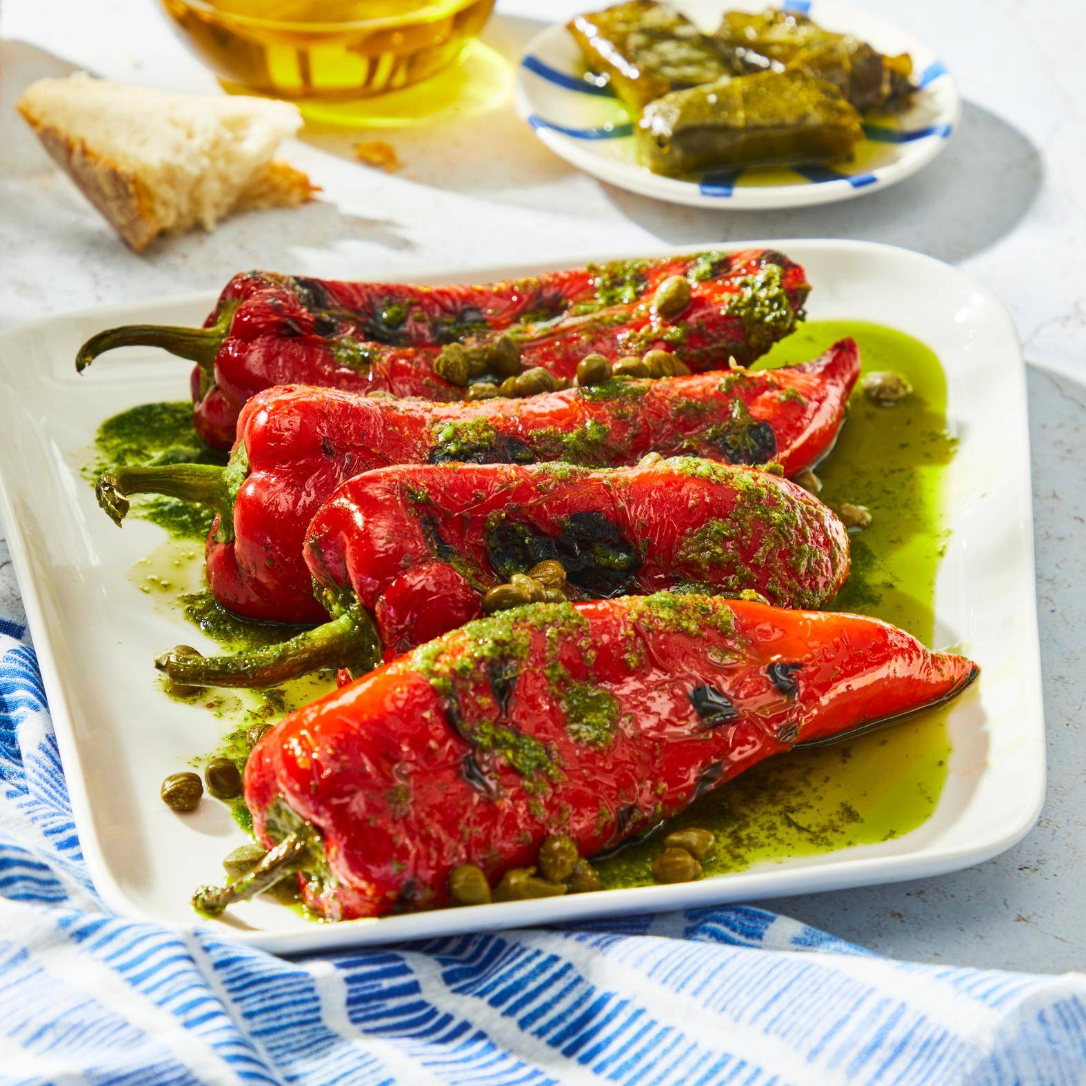 Poivrons grillés au vinaigre - Recepten OptiGrill 4in1 | Tefal