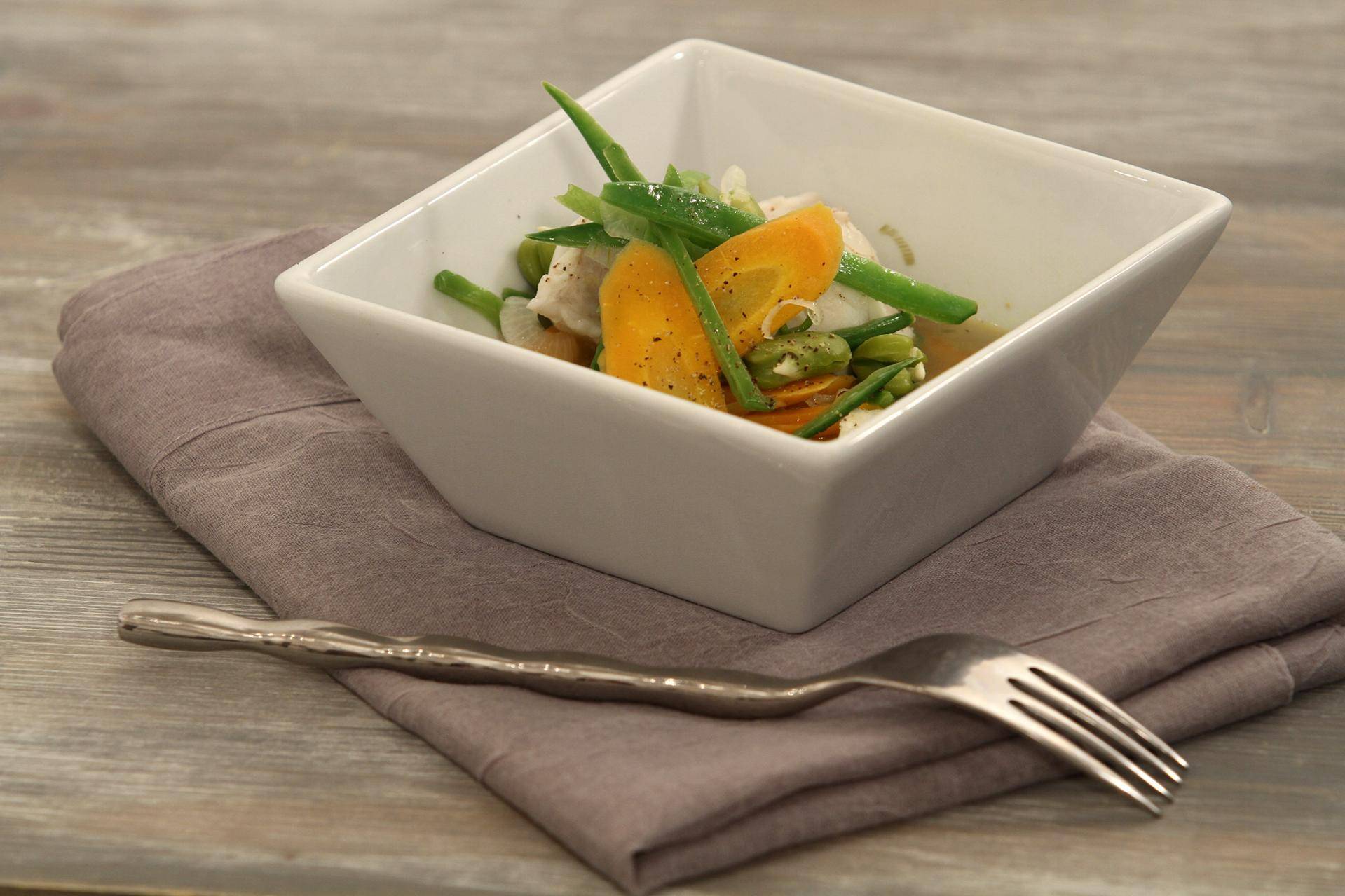 Curry de lotte aux trois légumes - Recepten Balance de cuisine | Tefal