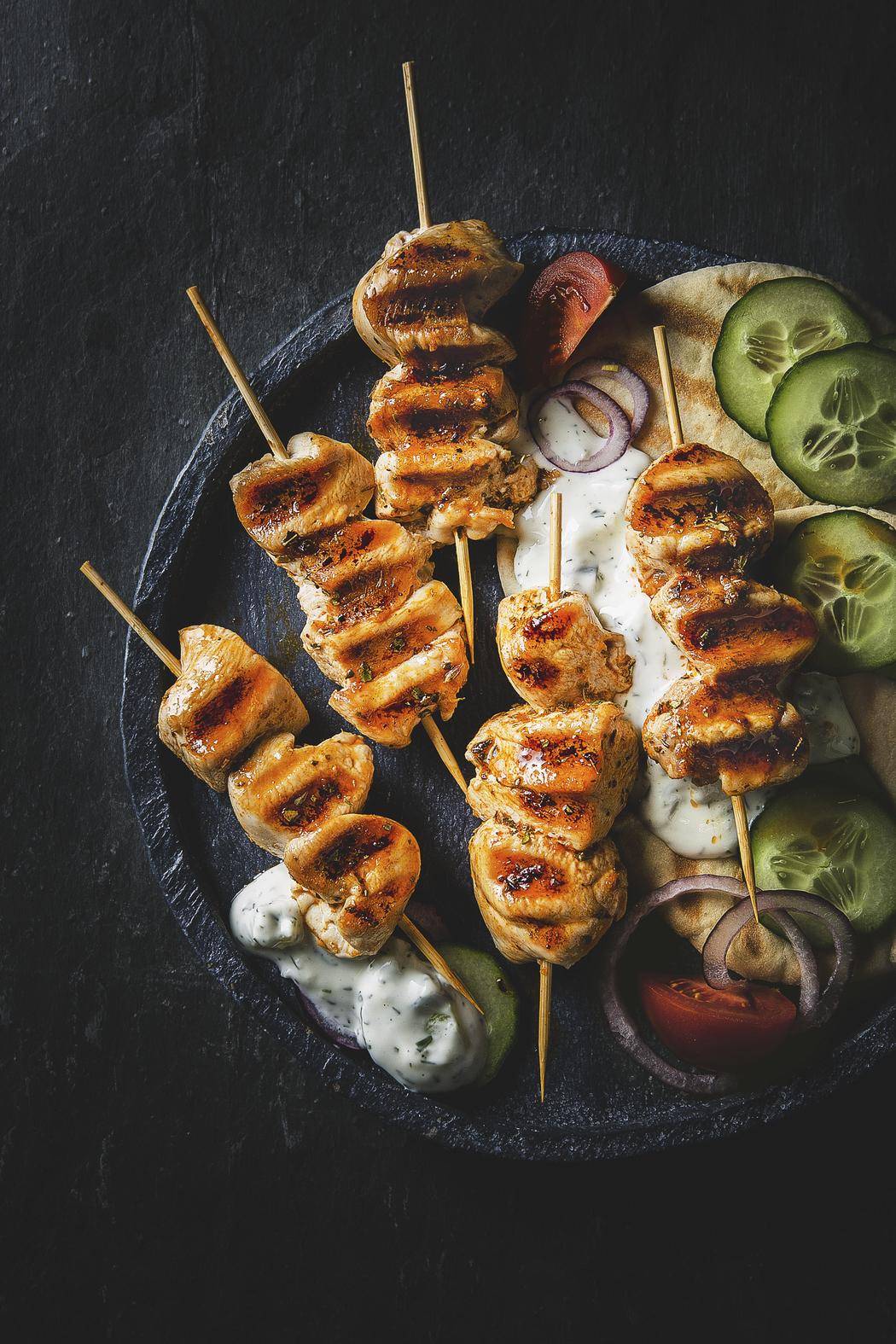 Brochettes de poulet à la grecque - Recette OptiGrill + | Tefal