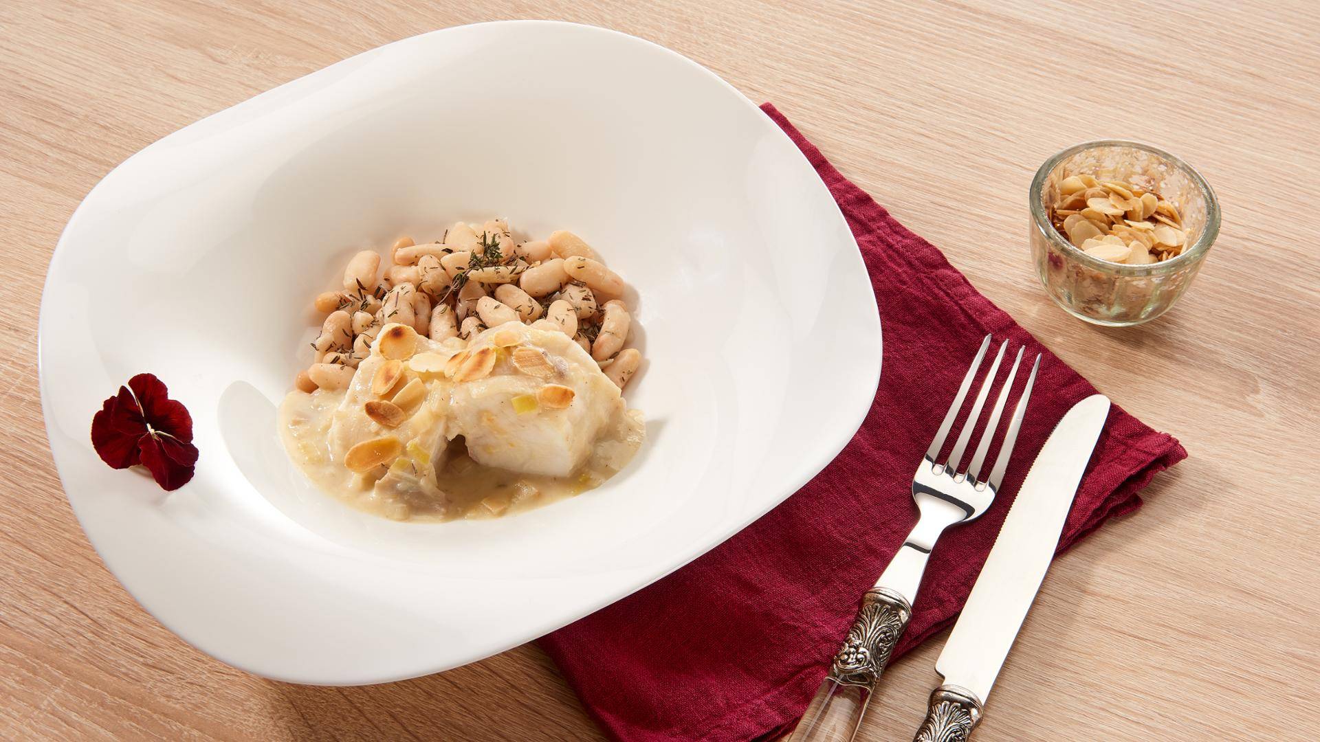 Blanquette de lotte aux haricots coco et oignons blancs - Recepten Poêles et Casseroles | Tefal