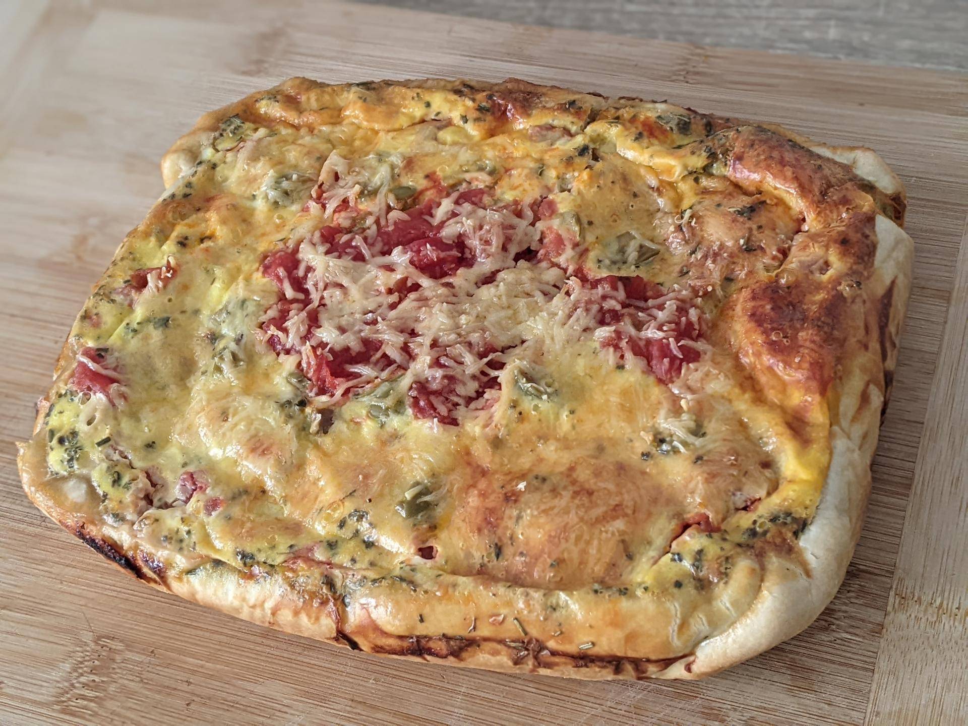 Tarte au thon, tomate, olives et fromage - Recepten Cake Factory | Tefal