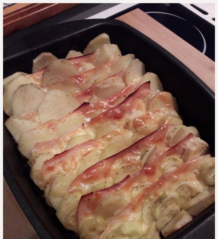 Tian au maasdam, courgettes et pommes de terre - Recette Cake Factory | Tefal