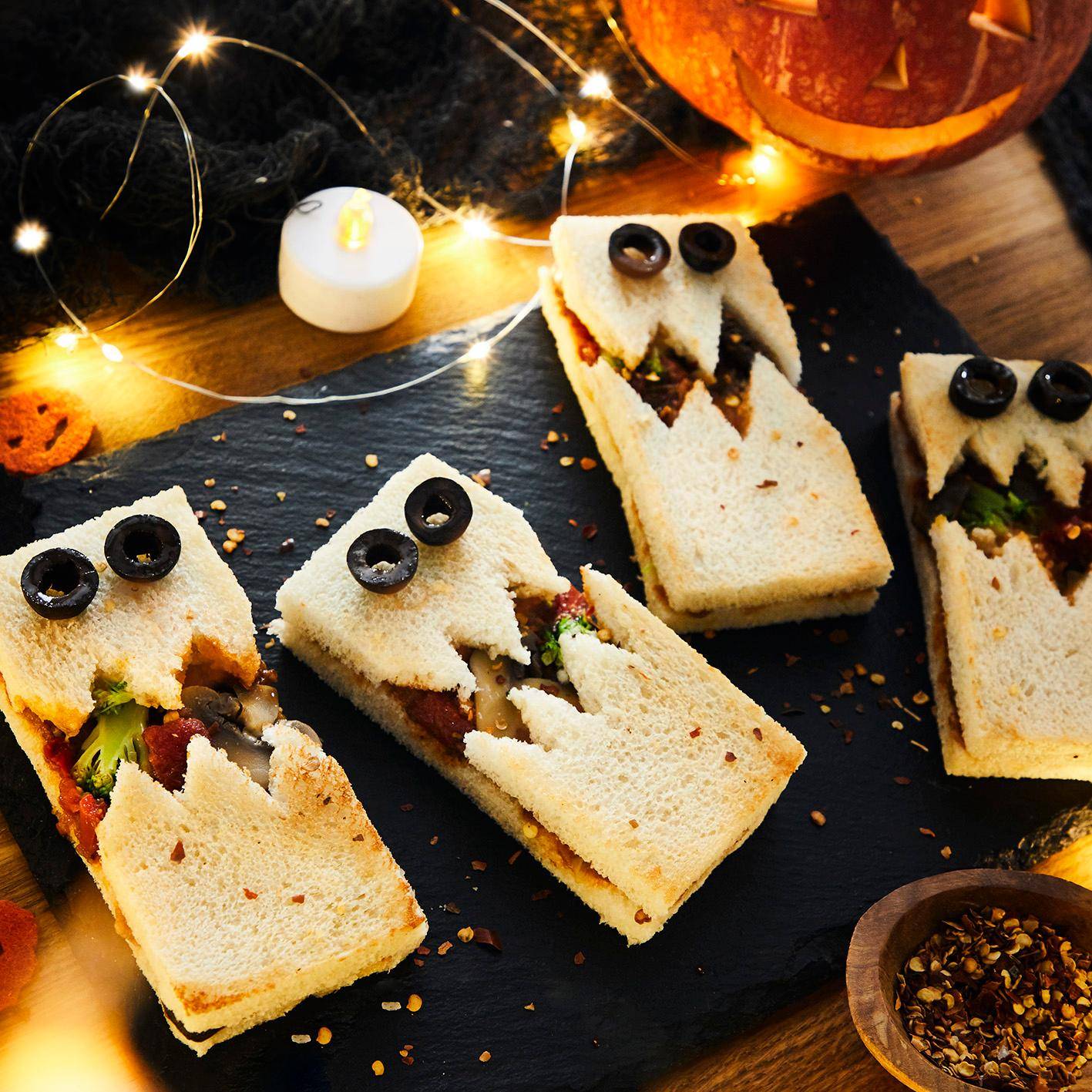 Sandwichs effrayants à la ratatouille d'automne - Recette undefined | Tefal