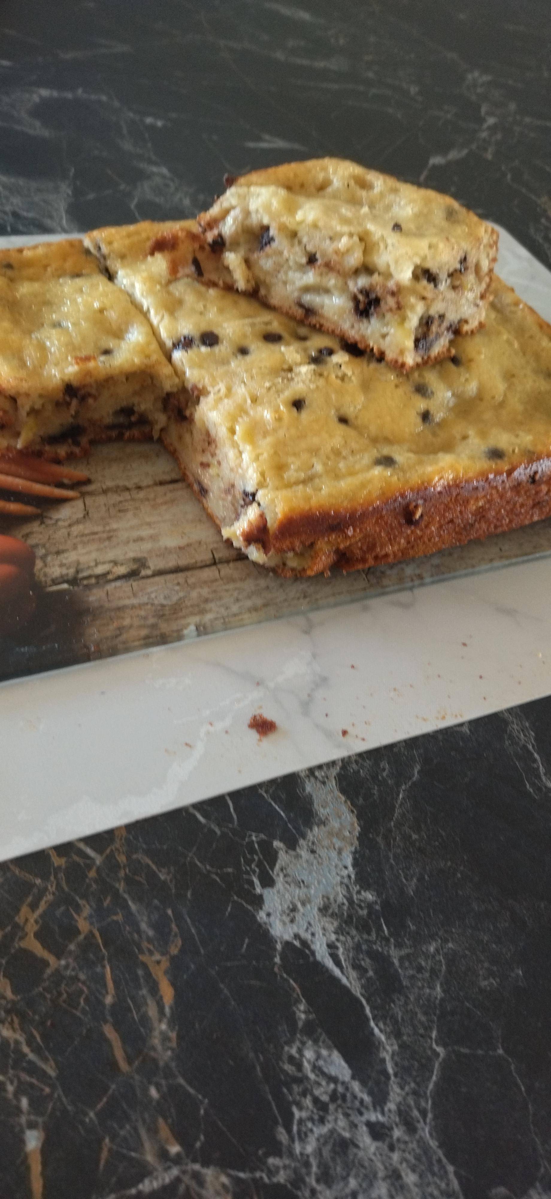 Gâteau bananes, pépites de chocolat. - Recette Cake Factory | Tefal