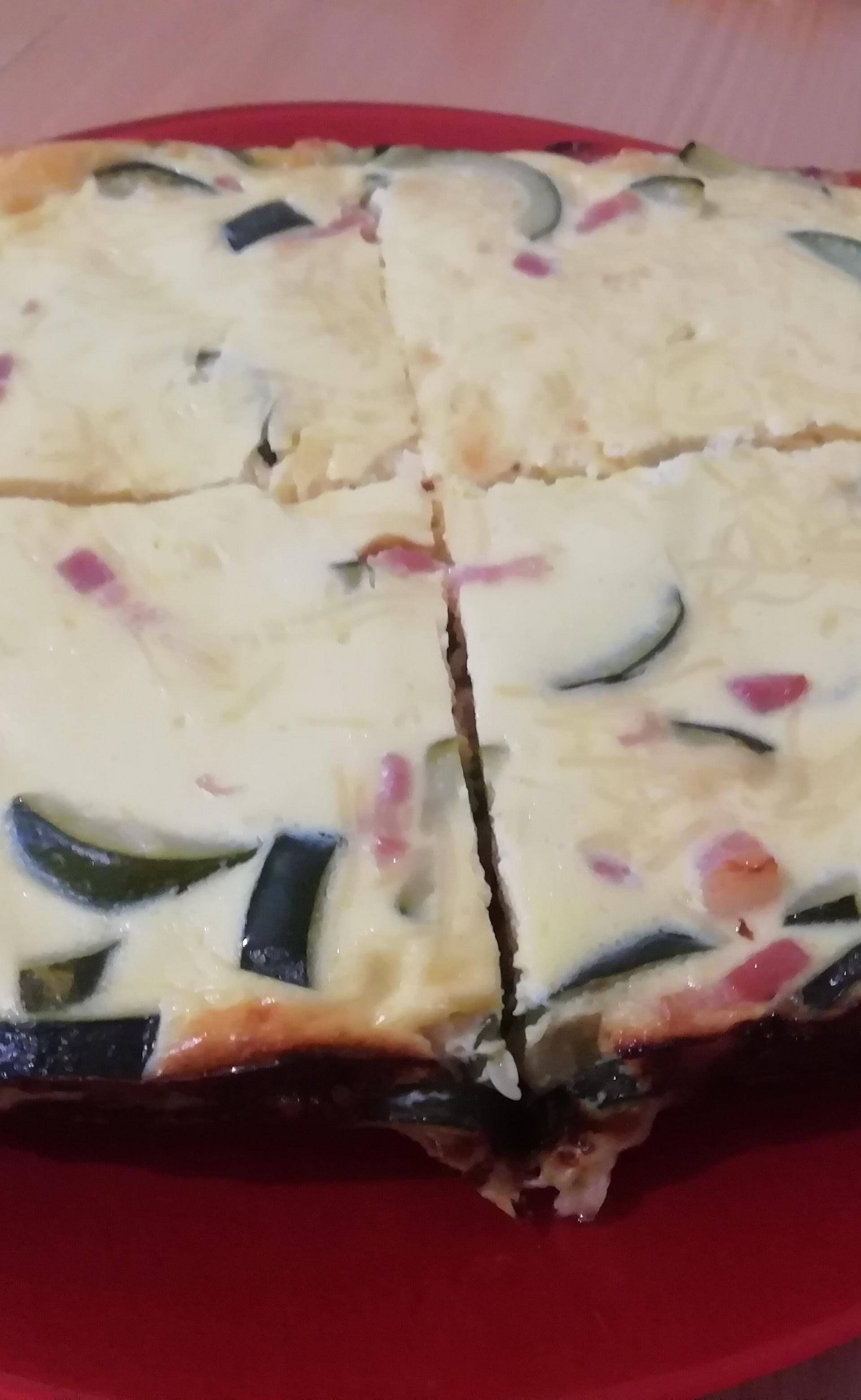 Flan courgettes lardons moutarde - Recette Cake Factory | Tefal