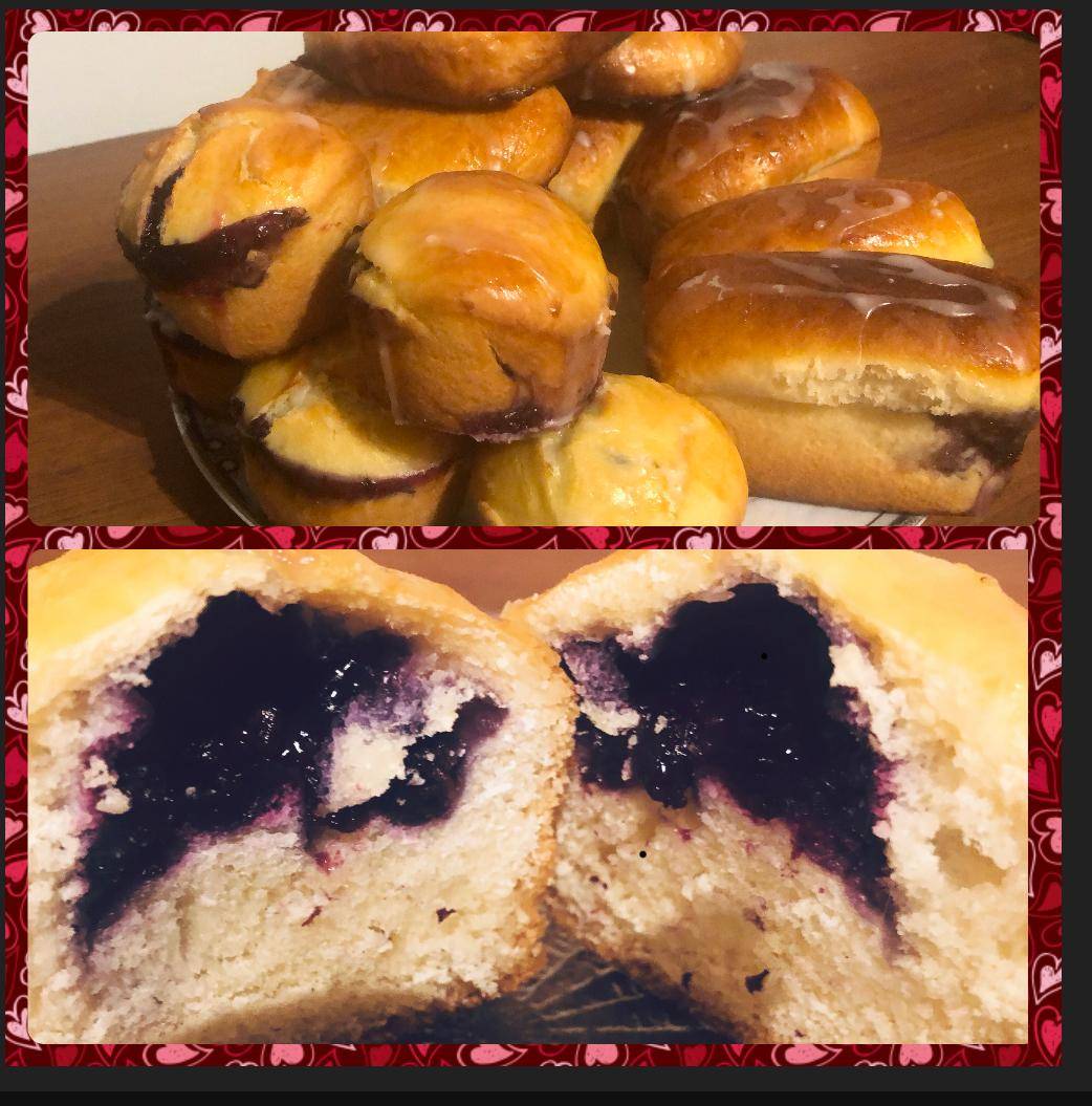 jagodzanki (petits pains sucrés et brioches fourrés à la myrtilles) recette polonaise - Recette Cake Factory | Tefal