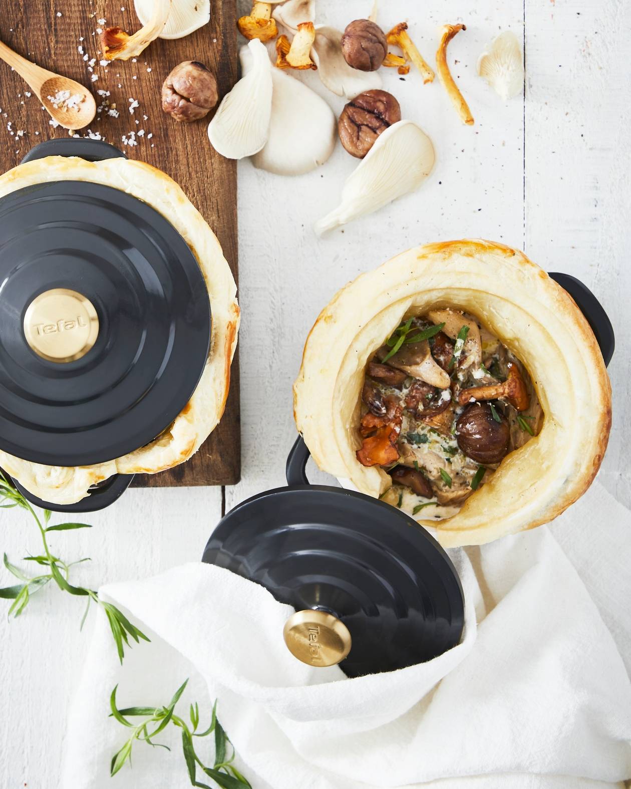Cocotte lutée champignons châtaigne - Recette undefined | Tefal
