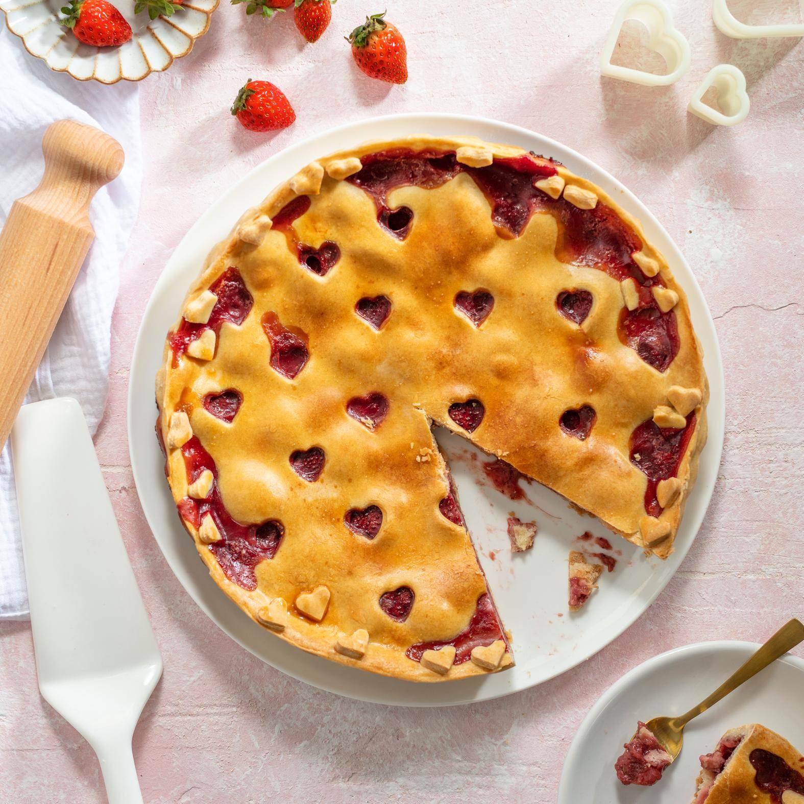 Tourte rhubarbe et fraises - Recepten Cake Factory Infinity | Tefal