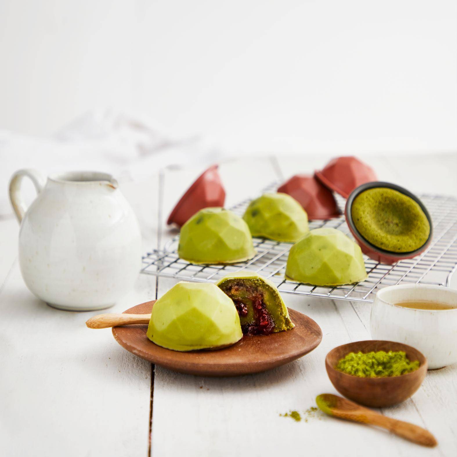 Facettes matcha framboise - Recepten Cake Factory | Tefal