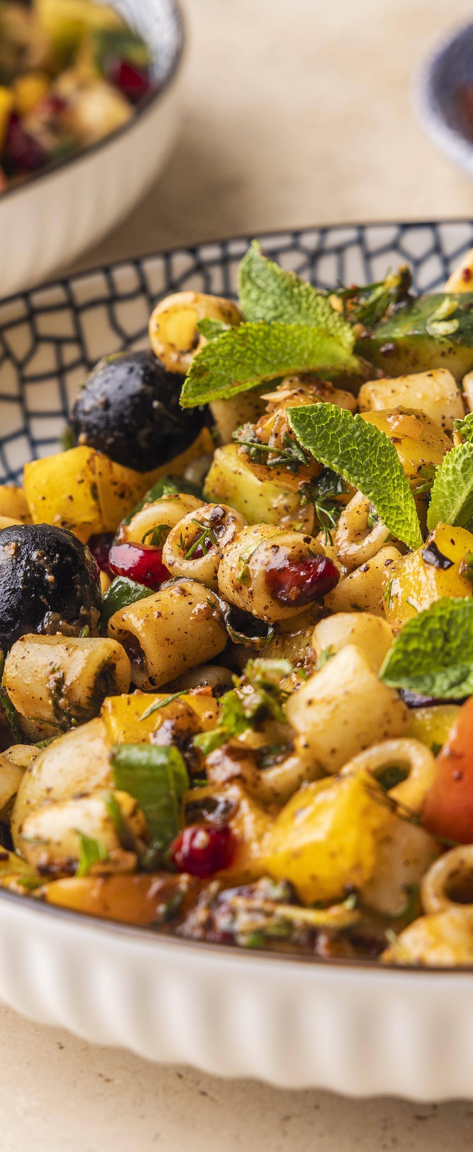 Salade de pâtes sumac et grenade - Recette Poêles et Casseroles | Tefal