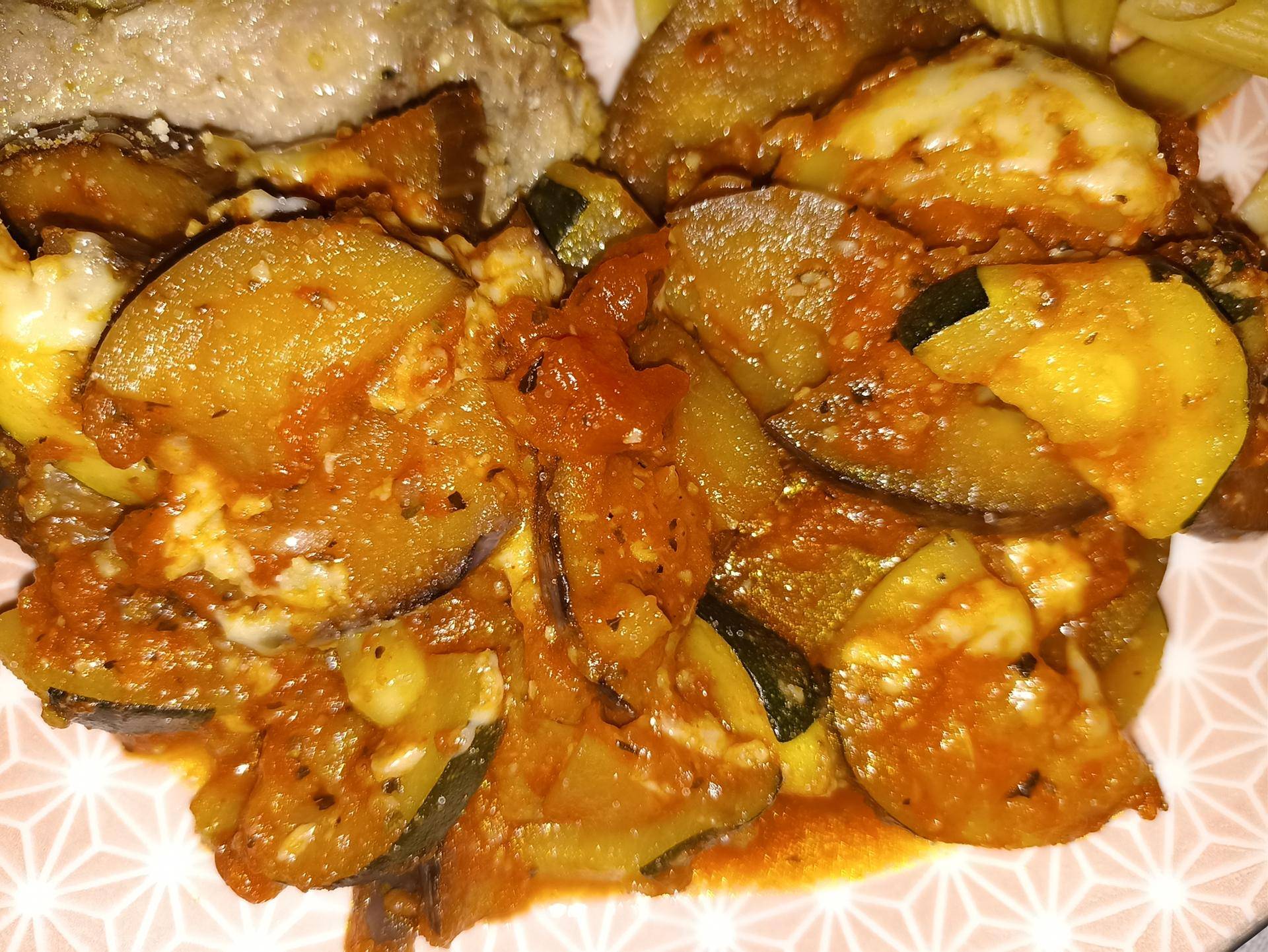 Gratin d'aubergines et de courgettes healthy - Recette Cake Factory | Tefal