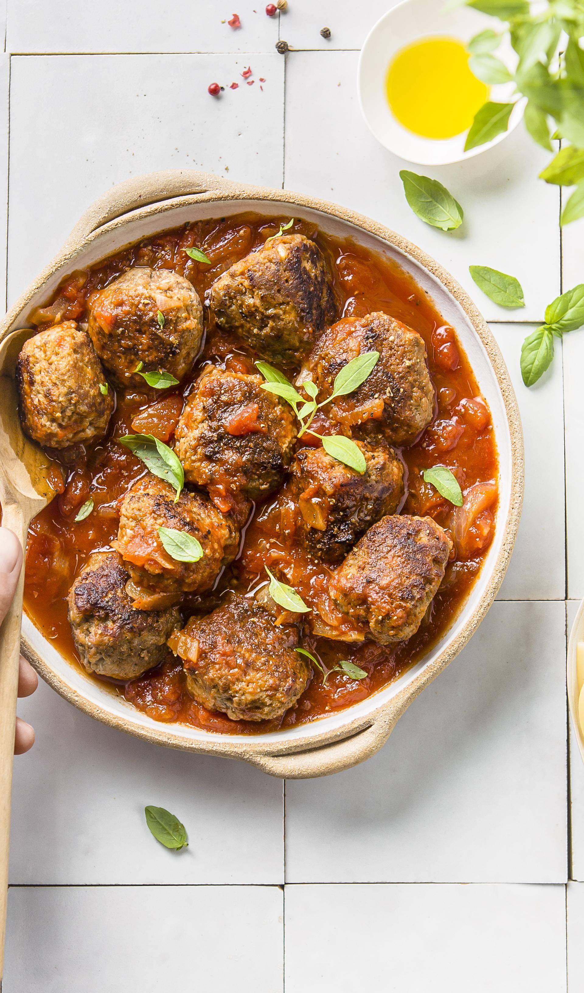 Boulettes de bœuf ricotta et origan - Recette Poêles et Casseroles | Tefal