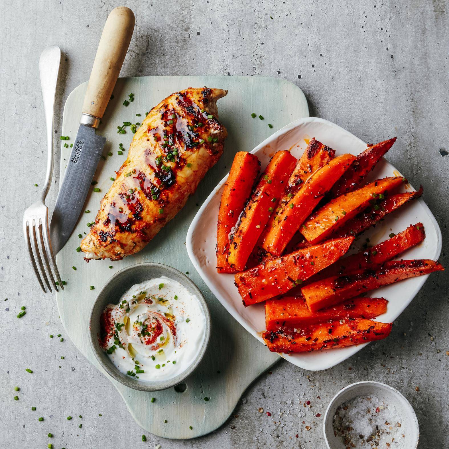 Blancs de poulet et patates douces grillées - Recette OptiGrill 2in1 | Tefal