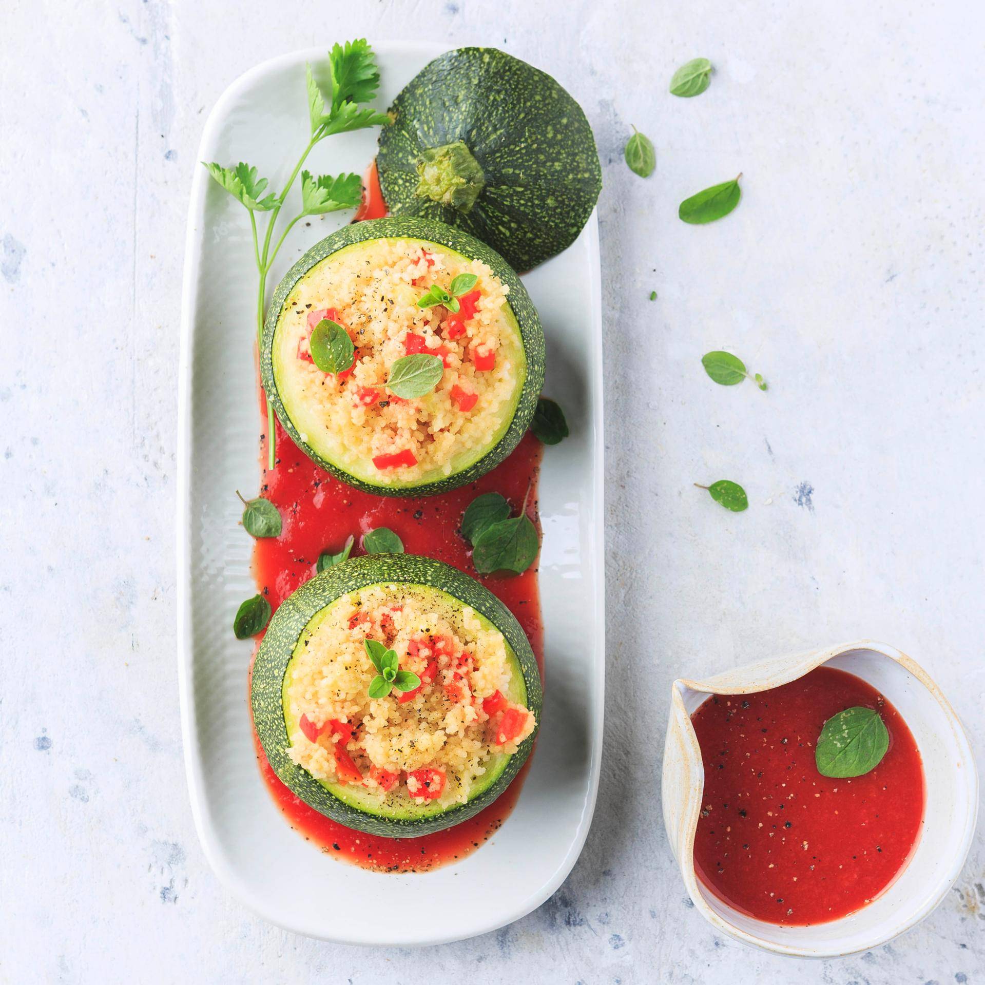 Courgettes farcies à la graine de couscous - Recepten undefined | Tefal