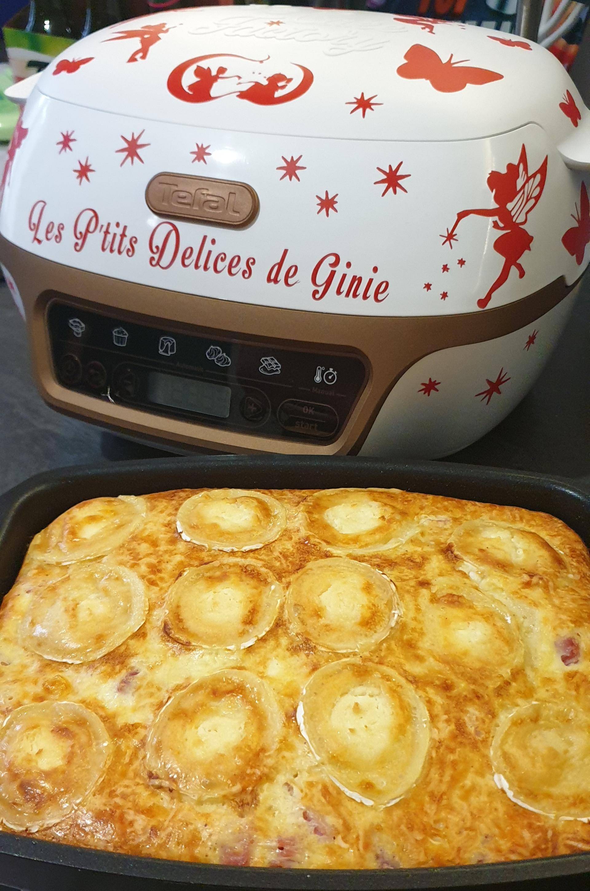 Tarte sans pâte au jambon et chèvre - Recepten Cake Factory | Tefal