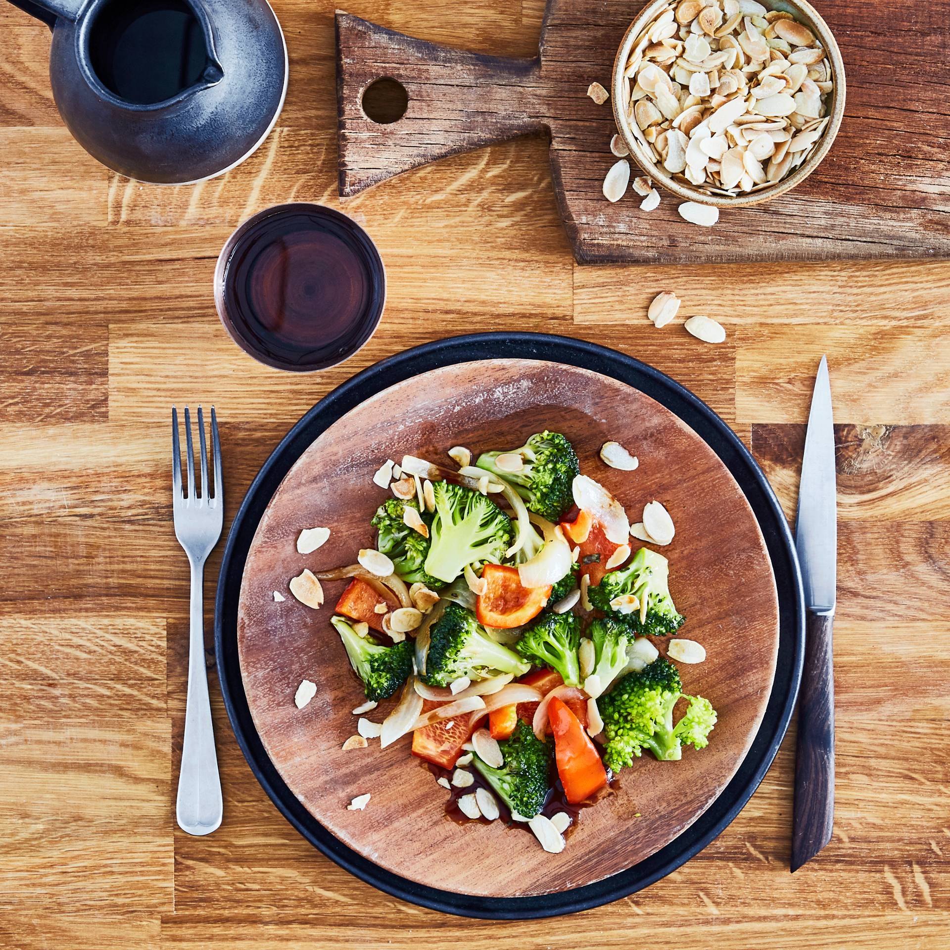 Wok de légumes aux amandes - Recepten Poêles et Casseroles | Tefal