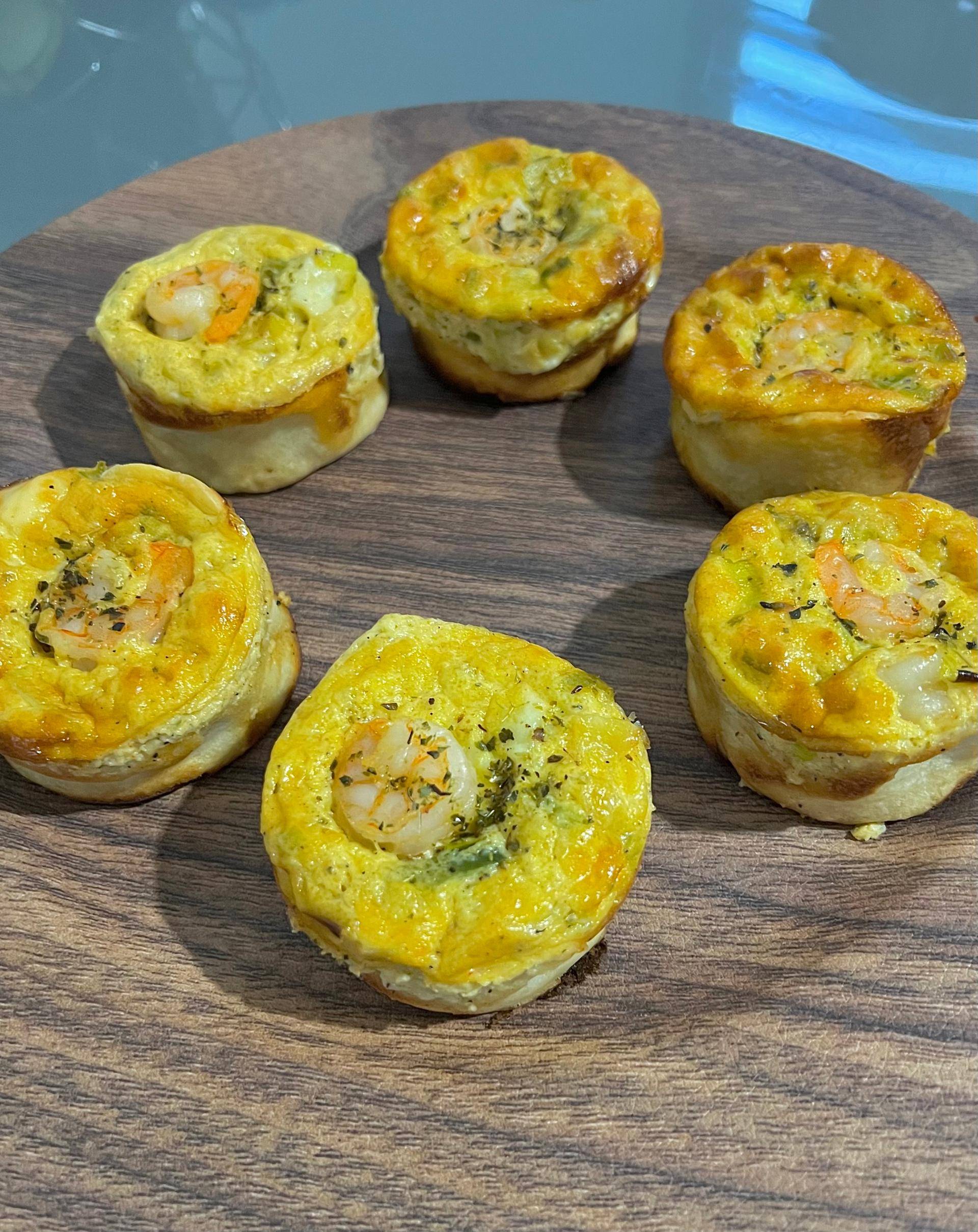 Mini soufflés poireau crevette - Recette Cake Factory | Tefal