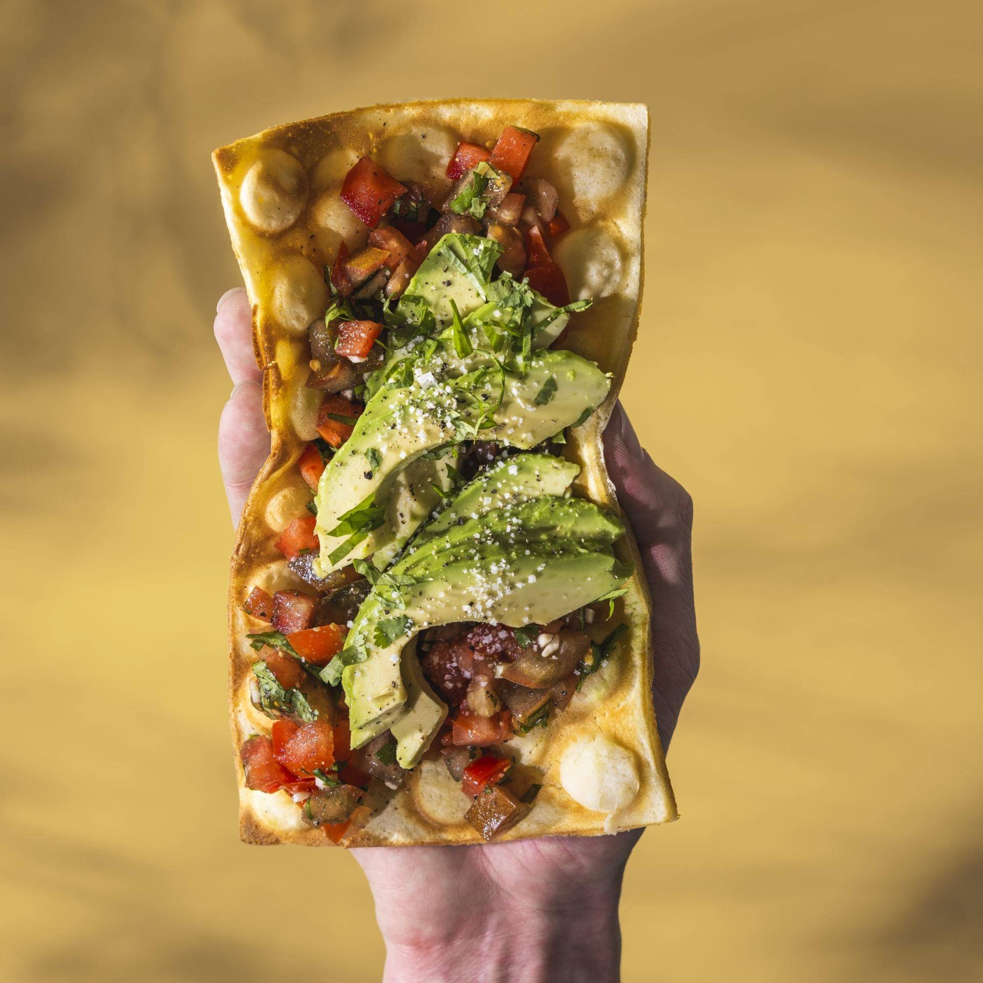 Bubble waffle salé avocat et tomate - Recette Snack Collection MECHANICAL | Tefal
