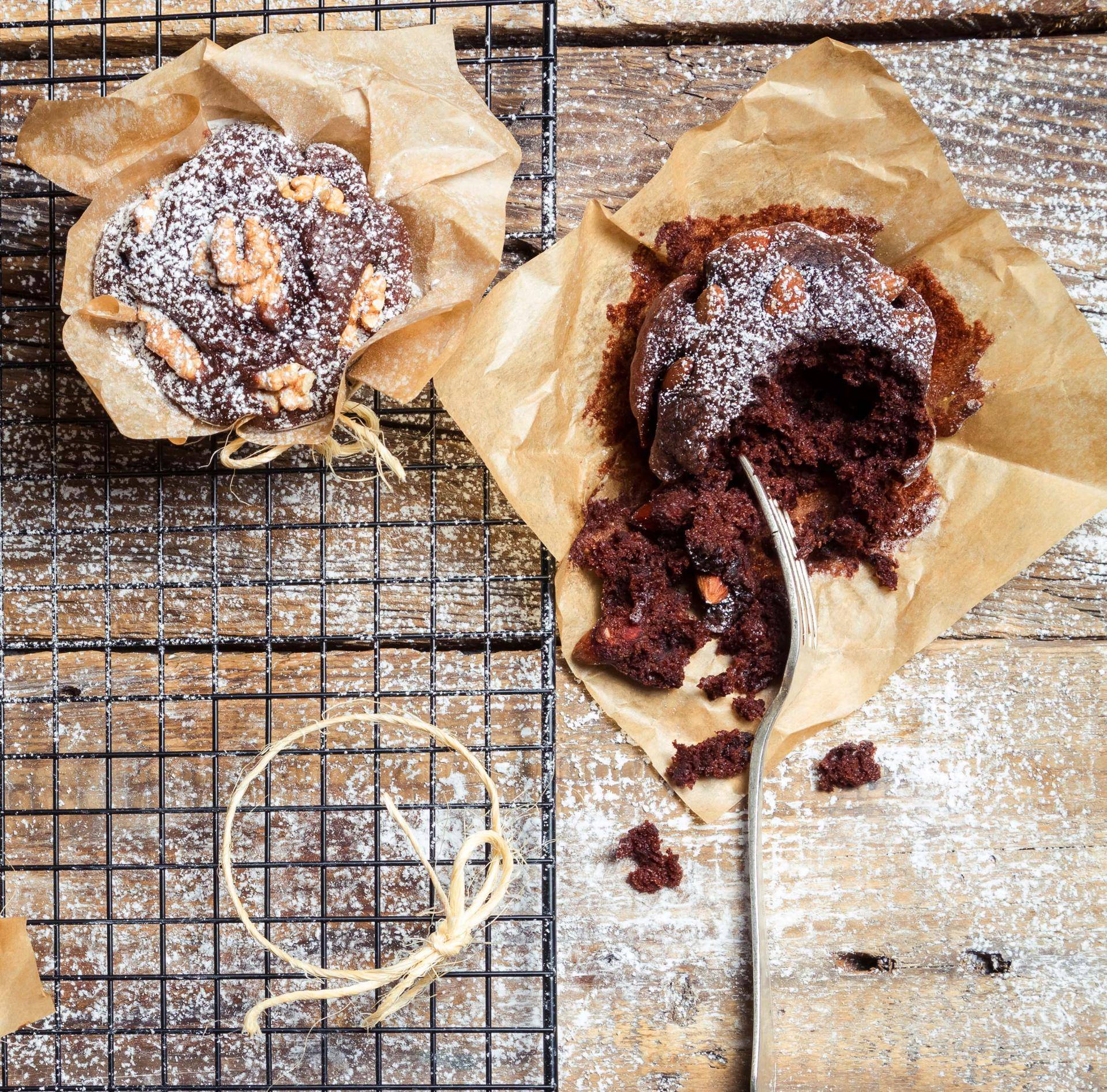 Cupcakes au chocolat et aux noix - Recepten Cake Factory | Tefal