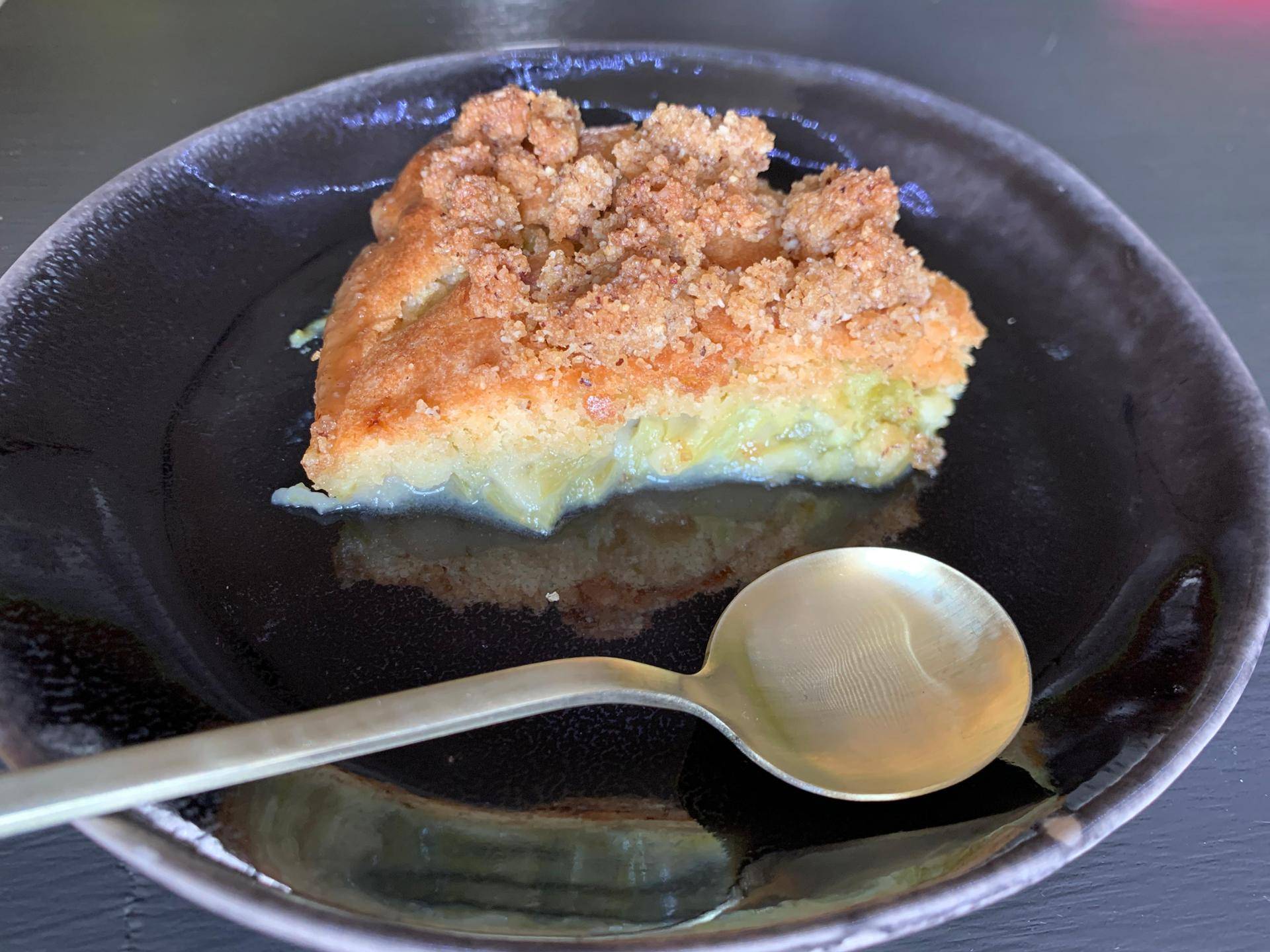 Gâteau façon streusel à la rhubarbe - Recepten Cake Factory | Tefal