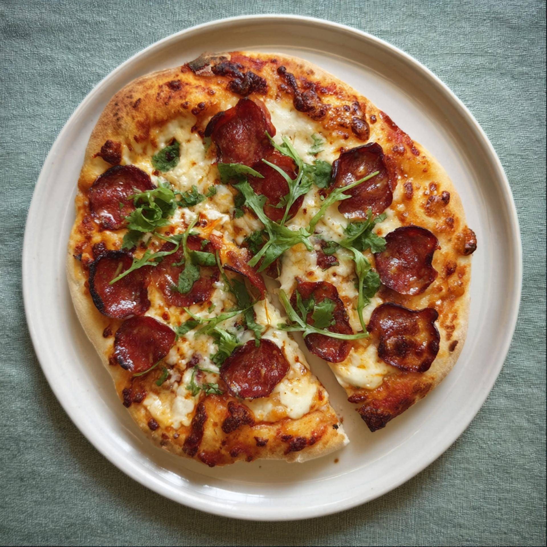 Pizza pepperoni « Cup & Char » au miel épicé - Recette Electric Pizza oven | Tefal