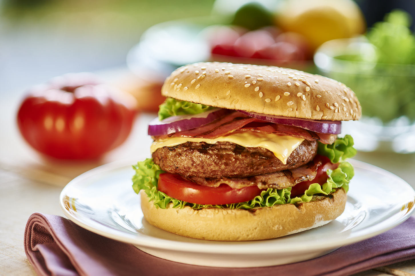 Burger au bacon fumé - Recepten Barbecue et planchas | Tefal