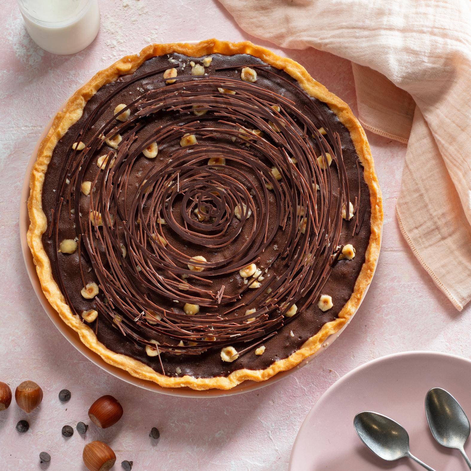 Tarte chocolat noisettes spirale - Recette Cake Factory Infinity | Tefal