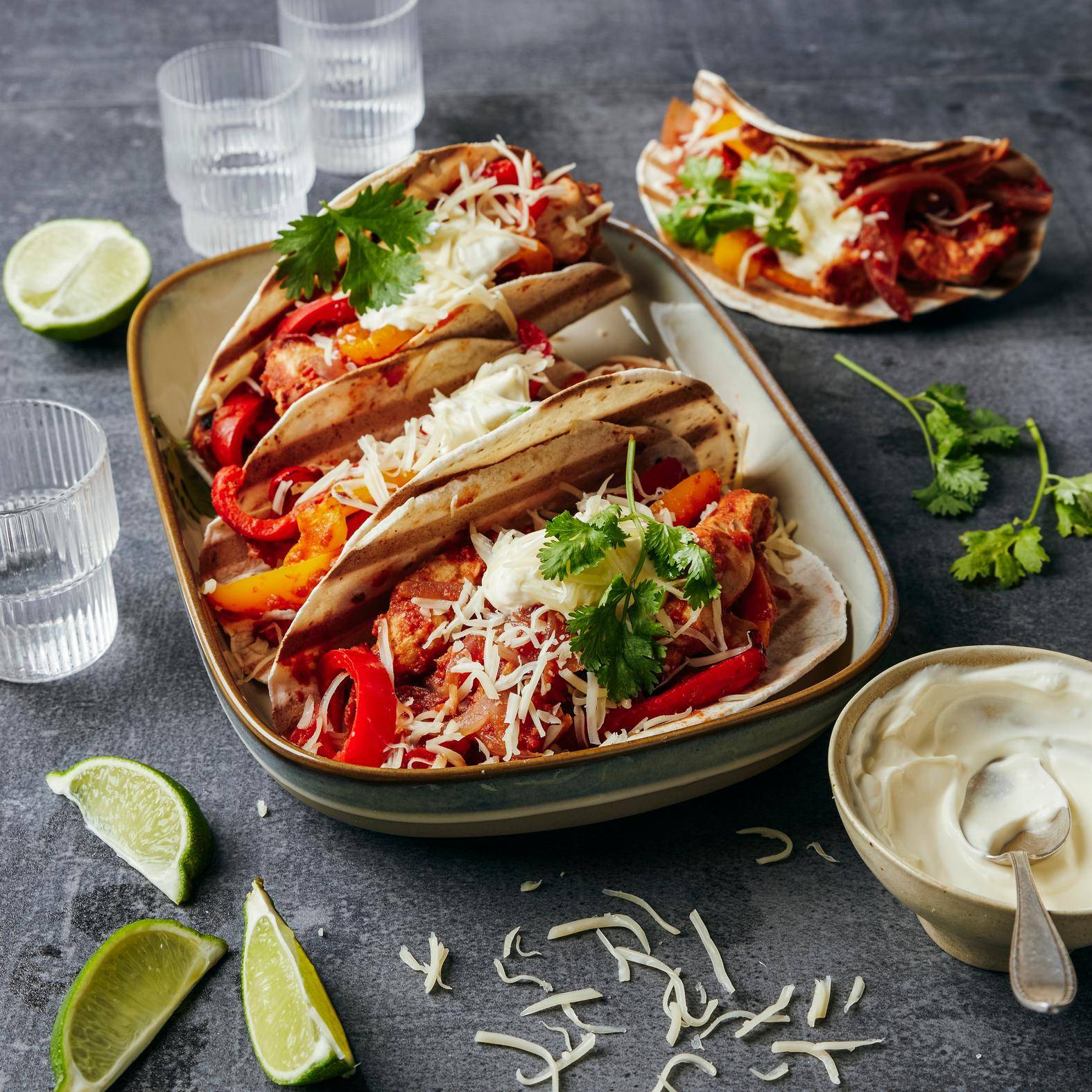 Fajita's met kip en paprika - Recette OptiGrill 2in1 | Tefal
