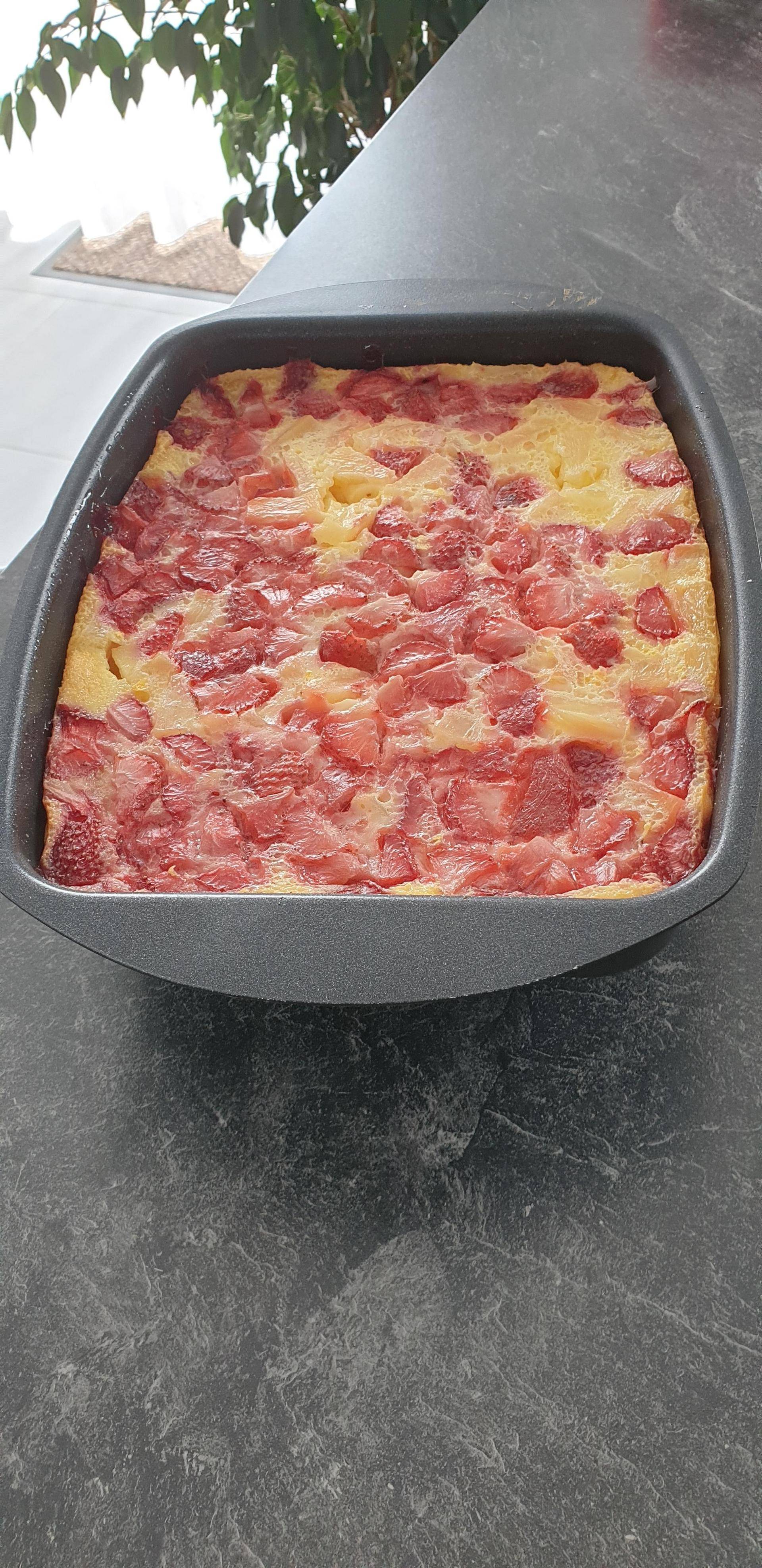 Clafoutis ananas fraises - Recette Cake Factory | Tefal