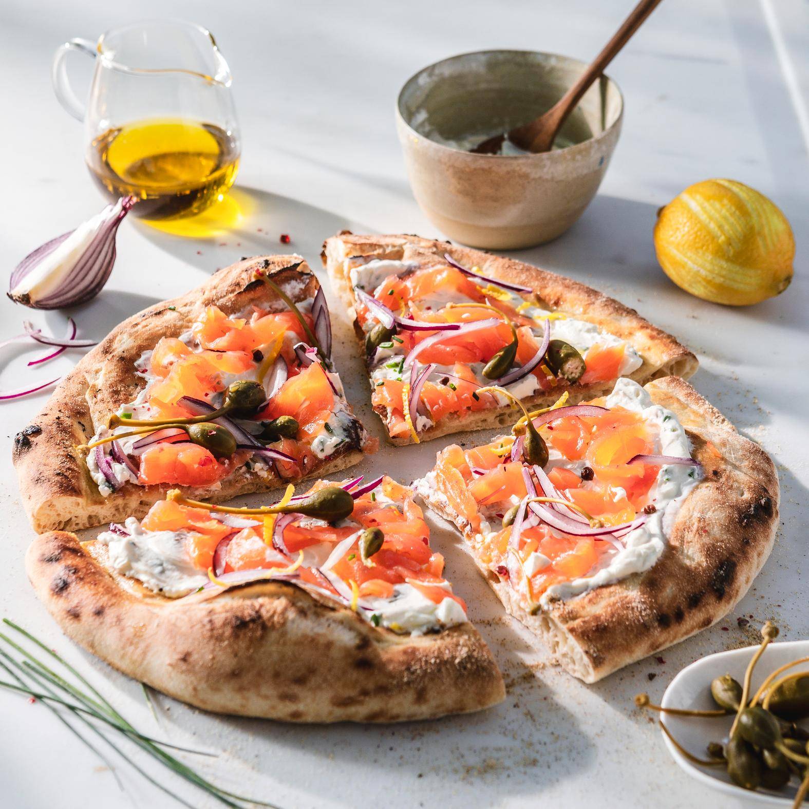 Salmon and cream pizza - Recepten Pizza Pronto | Tefal