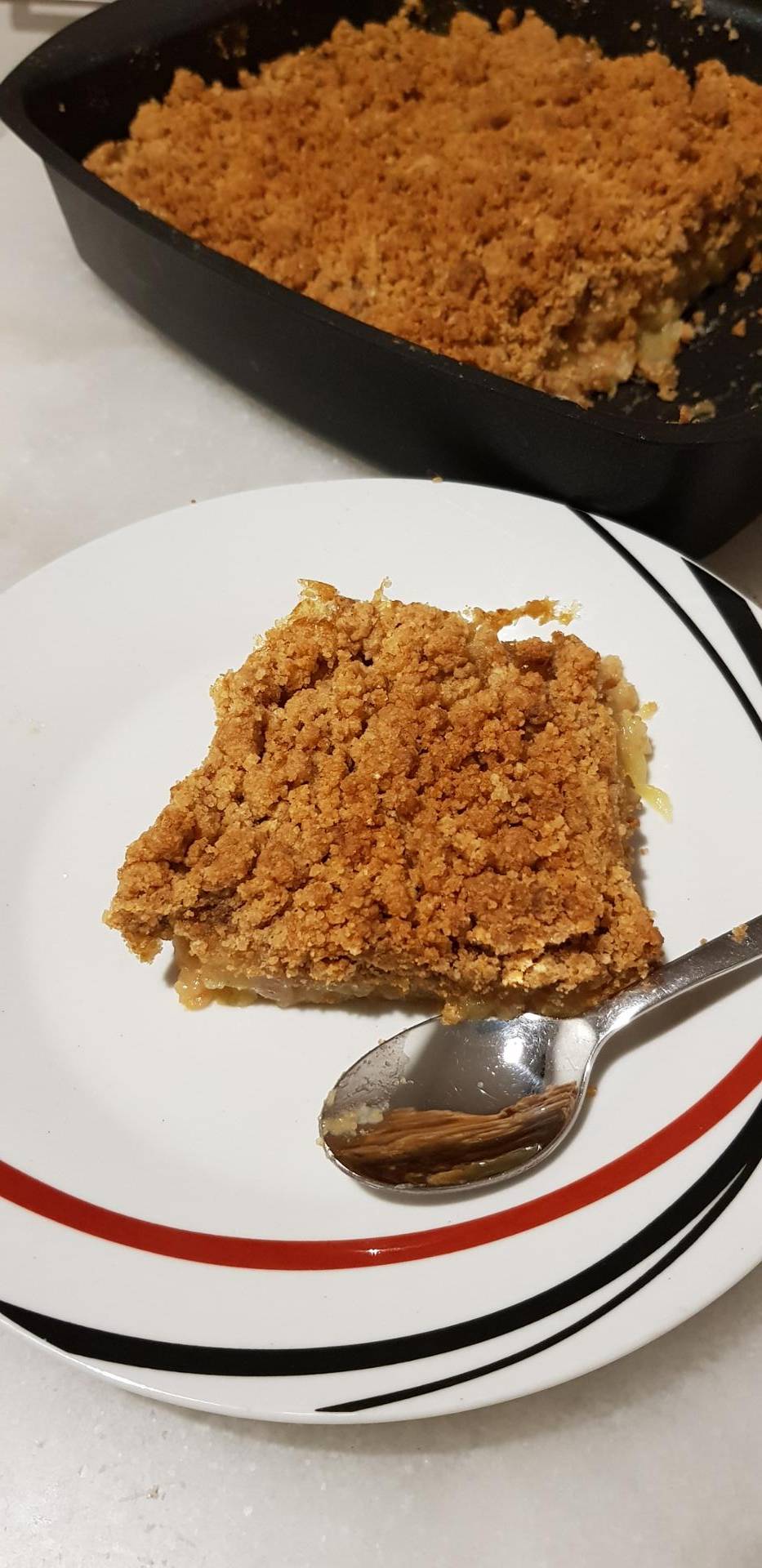 Crumble pommes poires spéculoos - Recepten Cake Factory | Tefal