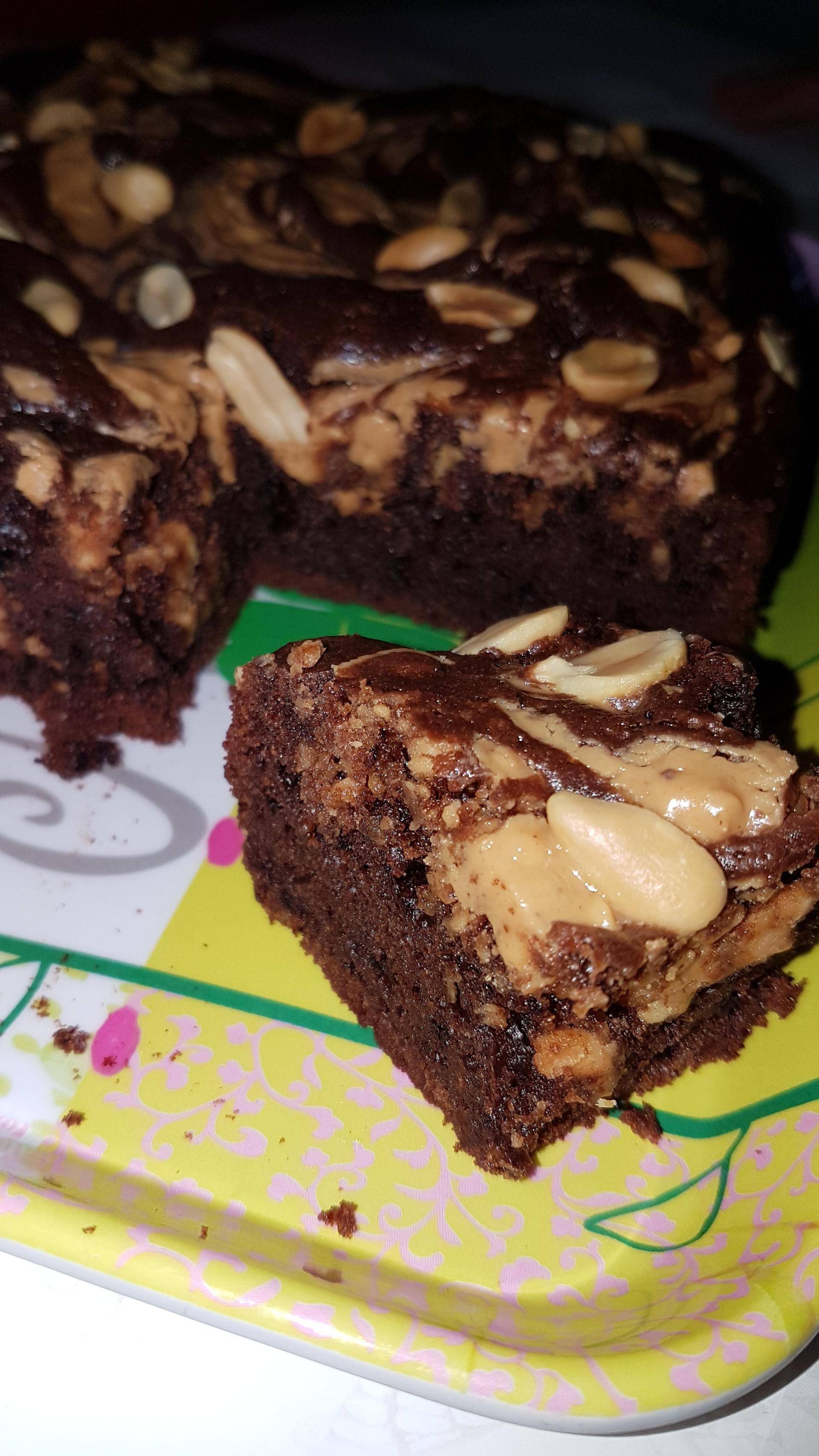 Brownie chocolat beurre de cacahuète - Recepten Cake Factory | Tefal