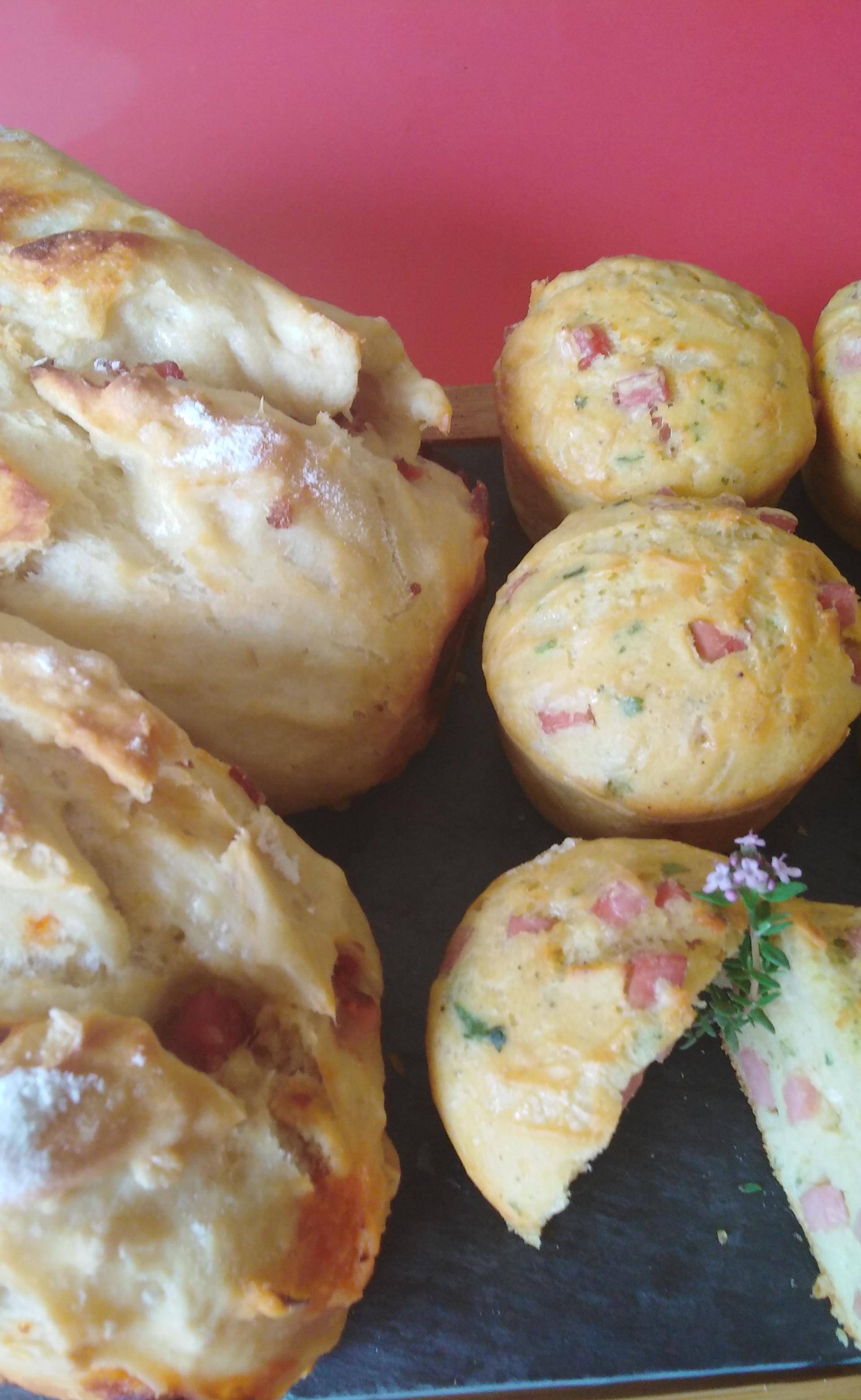 cakes au jambon-gruyère au thym - Recette Cake Factory | Tefal