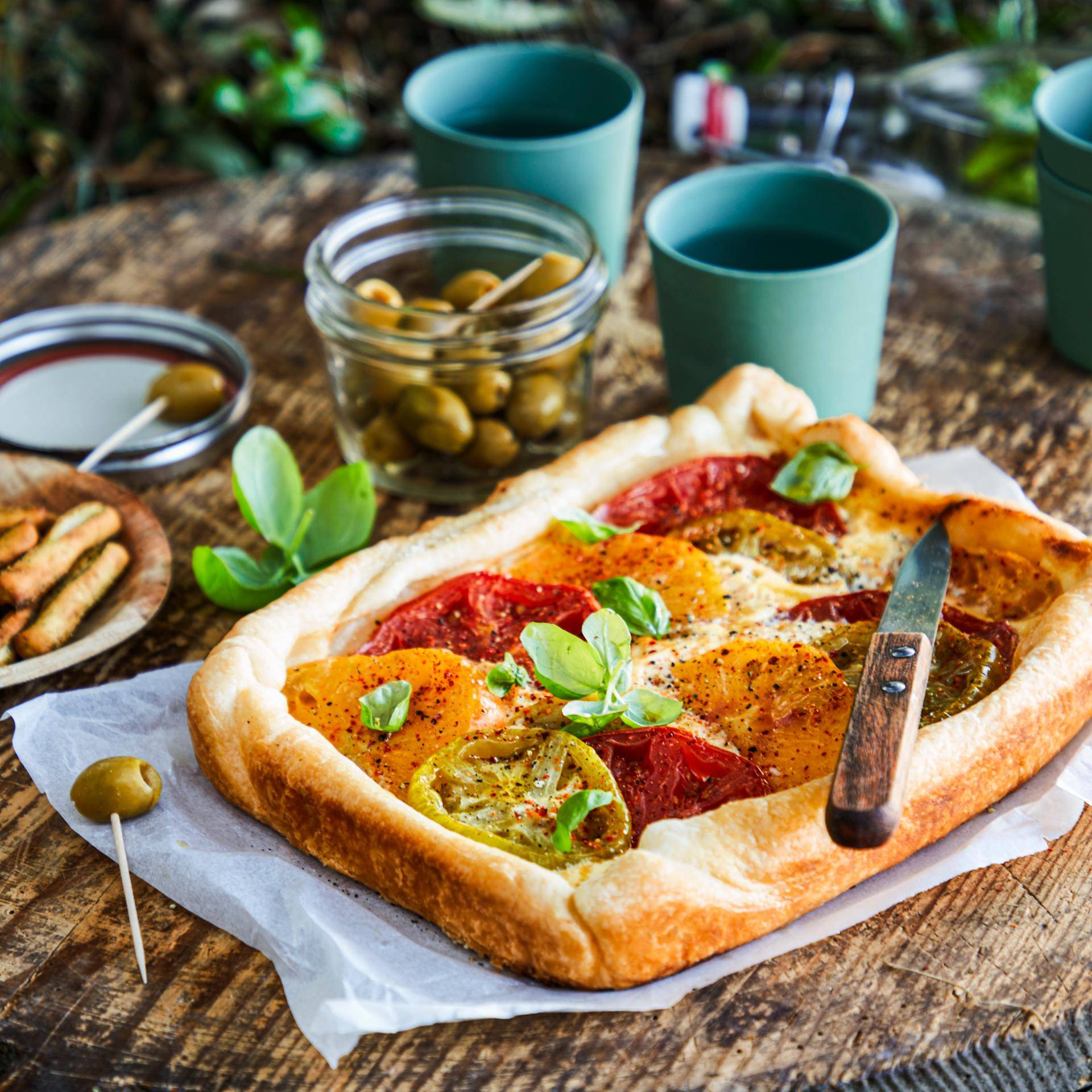 Tarte aux tomates tricolores - Recepten Cake Factory | Tefal