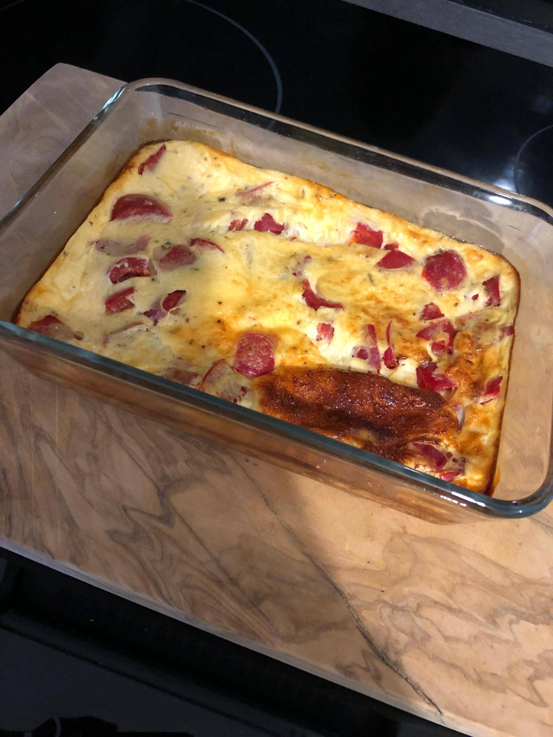 Quiche sans pâte aux poivrons - Recette Cake Factory | Tefal