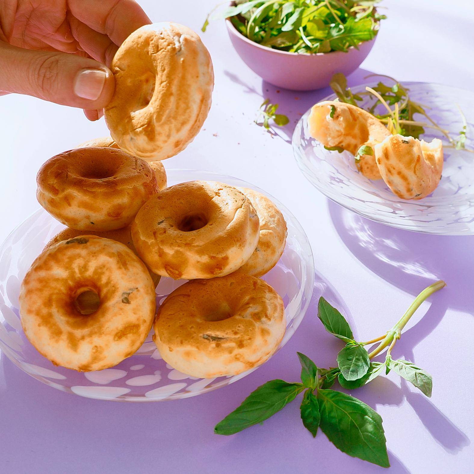 Donuts salés au fromage et aux herbes - Recepten Snack Collection MECHANICAL | Tefal
