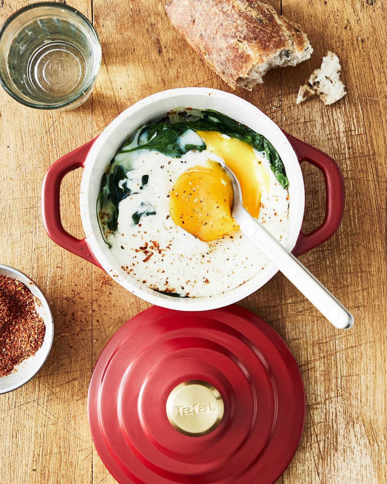 Oeuf cocotte ricotta-épinard - Recette undefined | Tefal