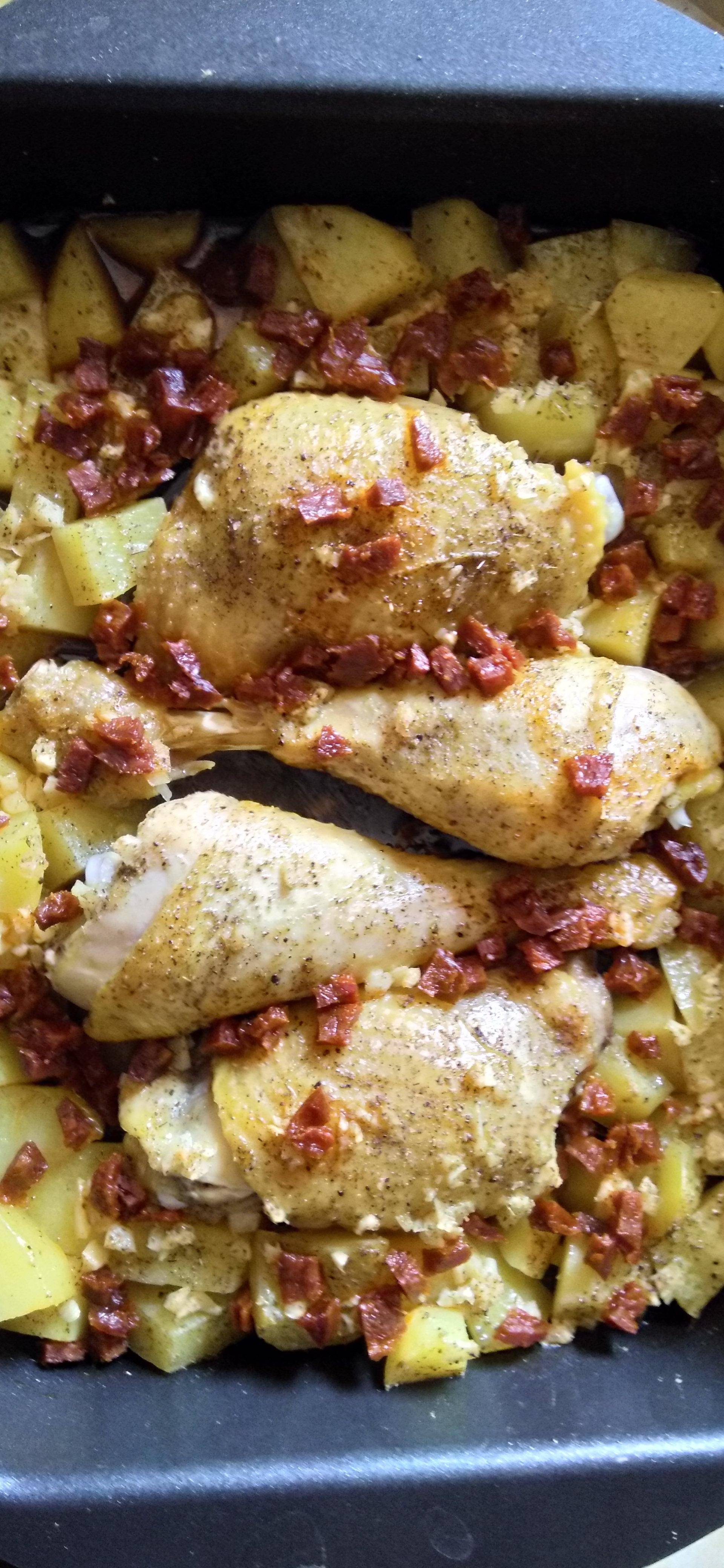 Cuisses de poulet pdt chorizo - Recette Cake Factory | Tefal