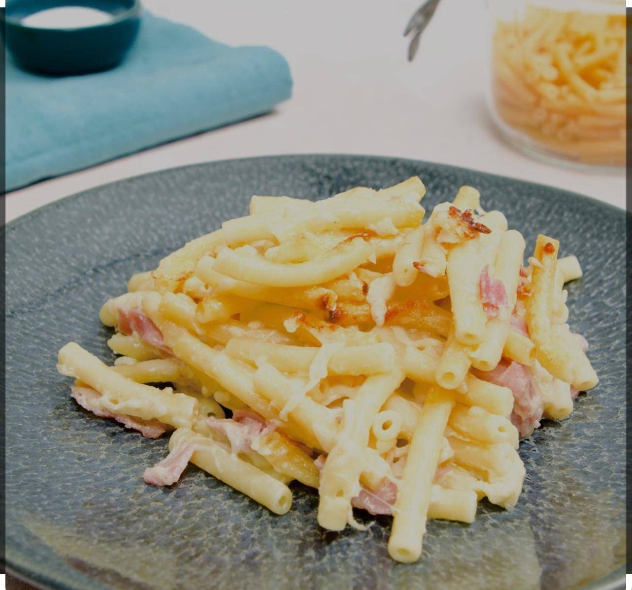 Gratin de macaronis au jambon - Recepten Cake Factory | Tefal