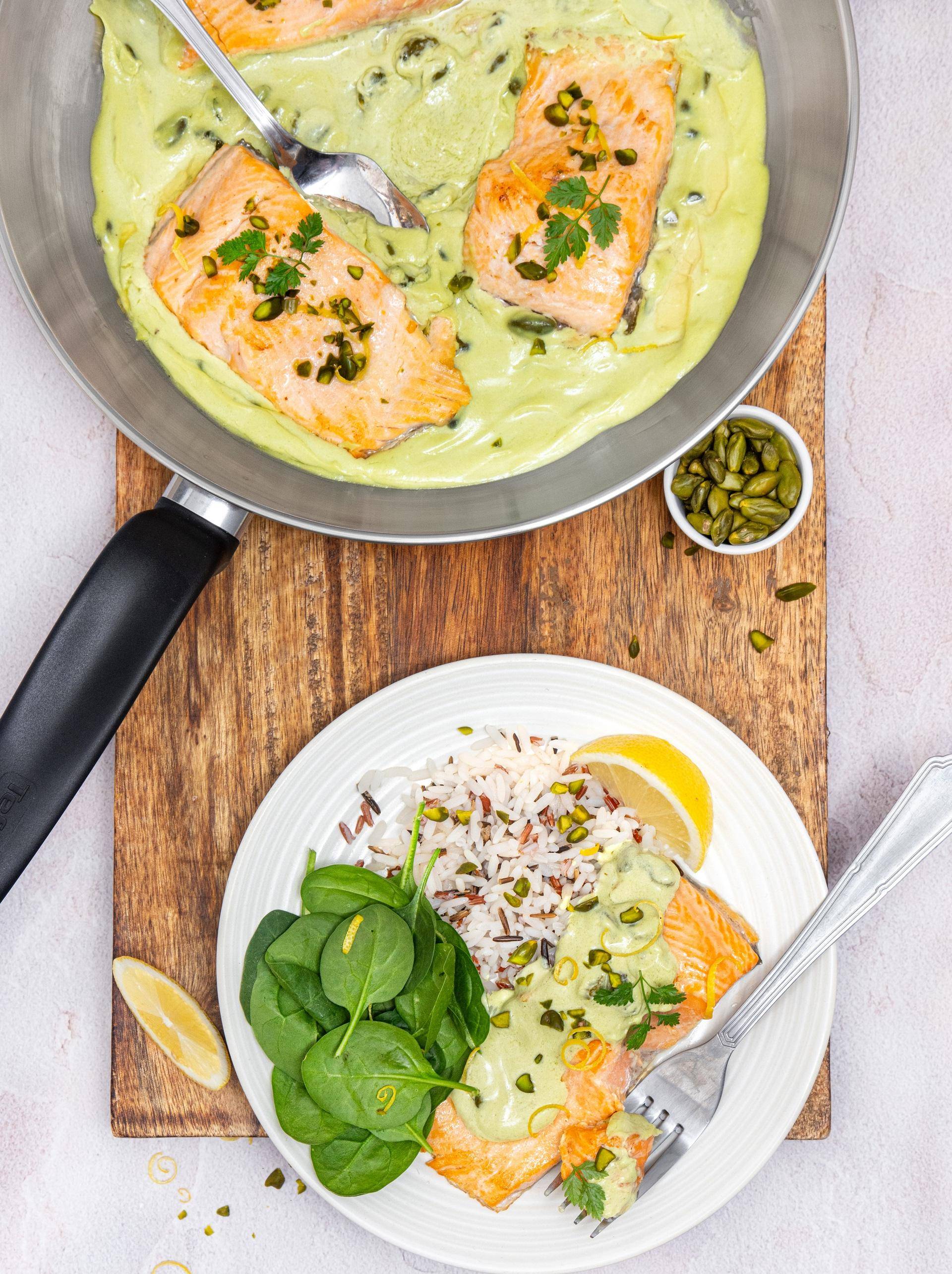 Pavés de truite à la pistache - Recette Poêles et Casseroles | Tefal