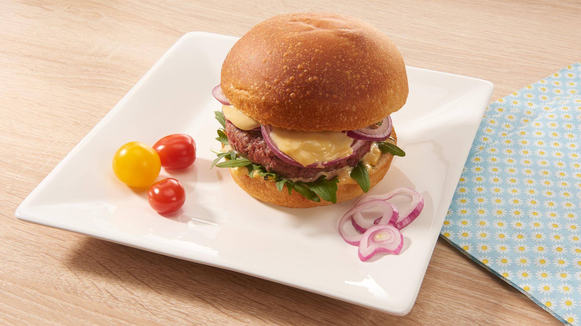 Burgers de canard à la roquette et au parmesan - Recepten Poêles et Casseroles | Tefal