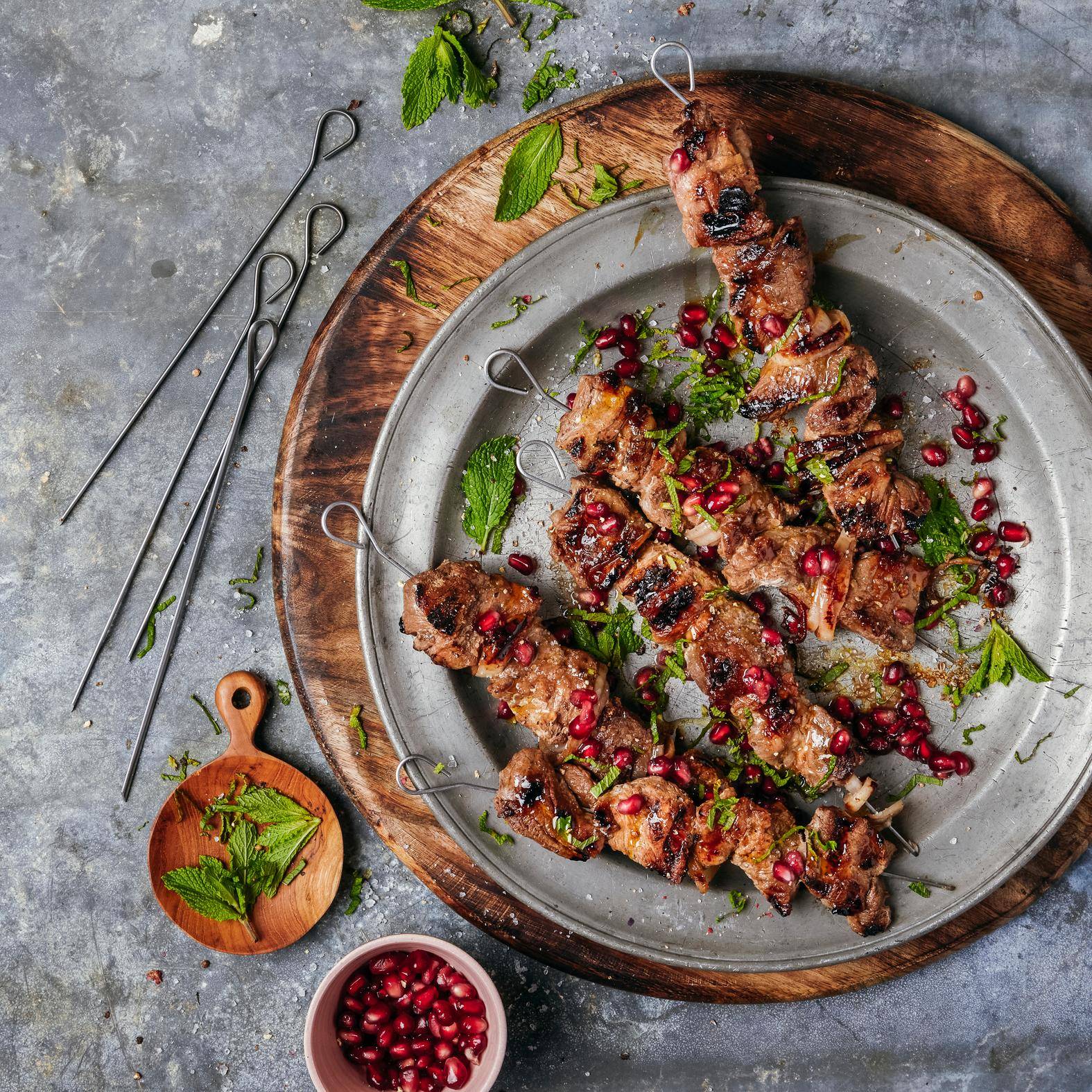 Brochettes de porc marinées au jus de grenade - Recette OptiGrill 2in1 | Tefal