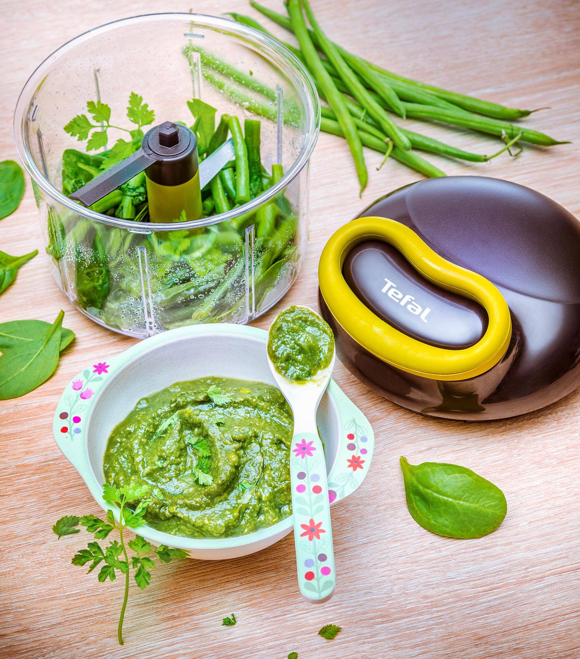Purée haricots verts - épinards à partir de 6 mois - Recette undefined | Tefal