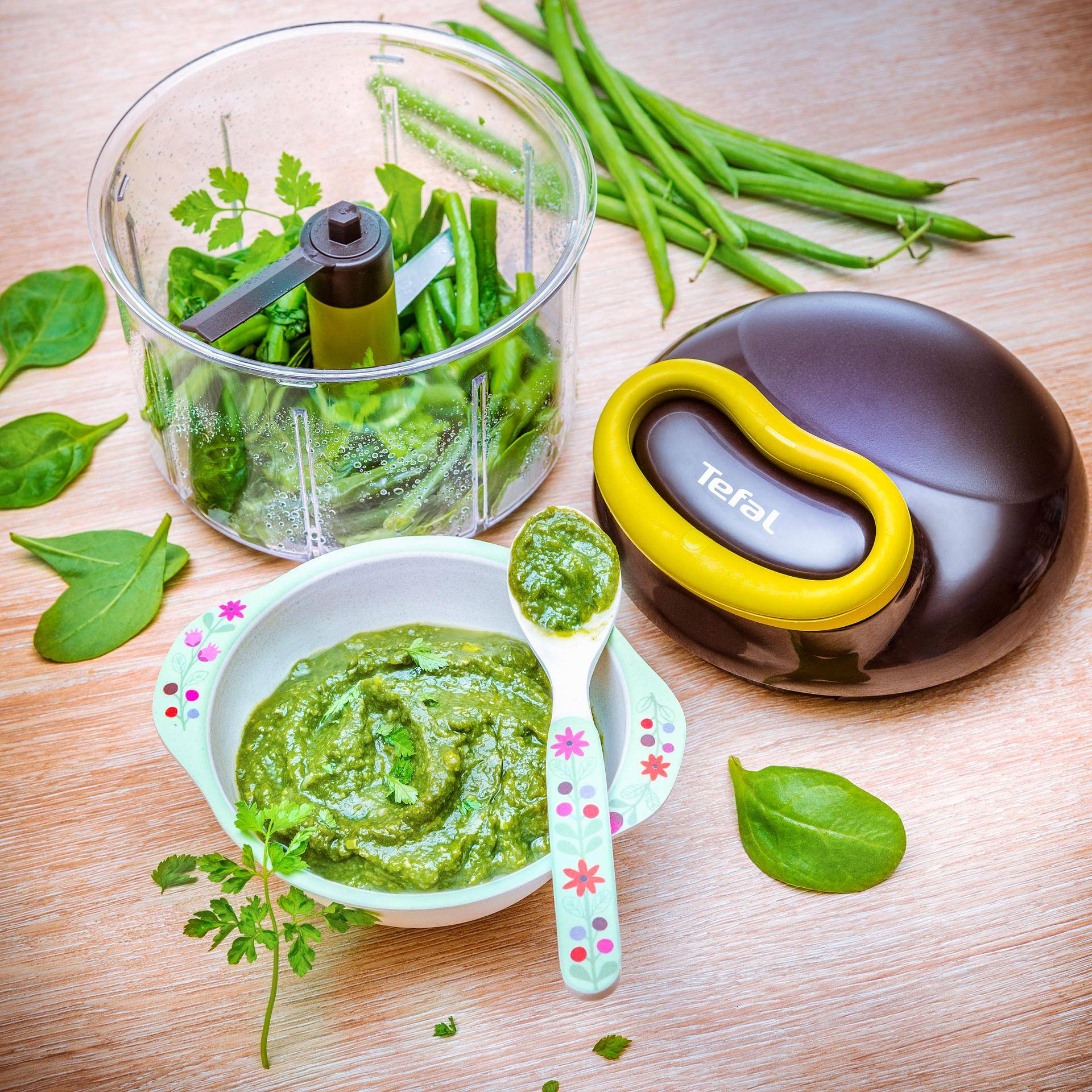 Purée haricots verts - épinards à partir de 6 mois - Recette undefined | Tefal