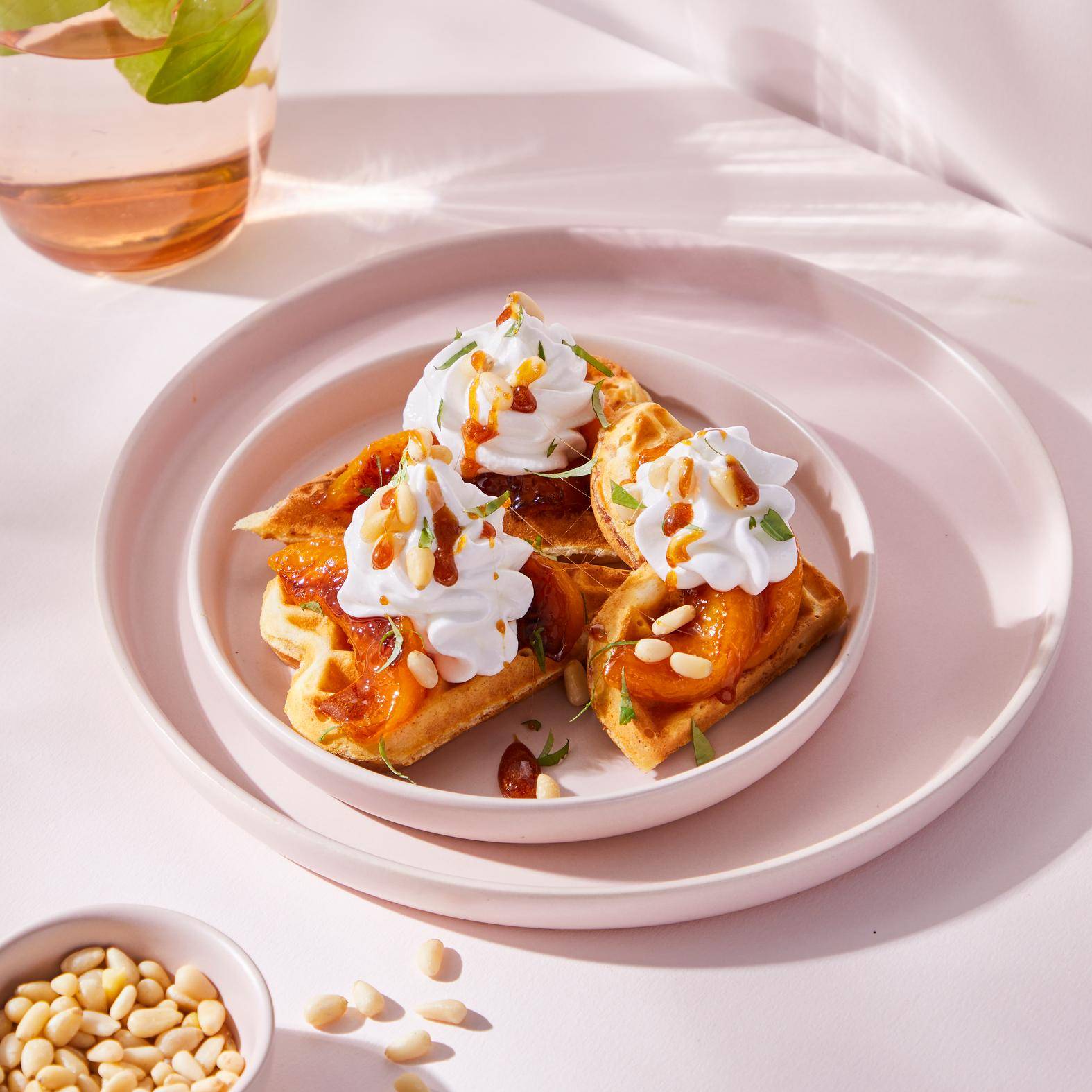 Gaufres cœur aux pêches caramélisées - Recette Snack Collection MECHANICAL | Tefal