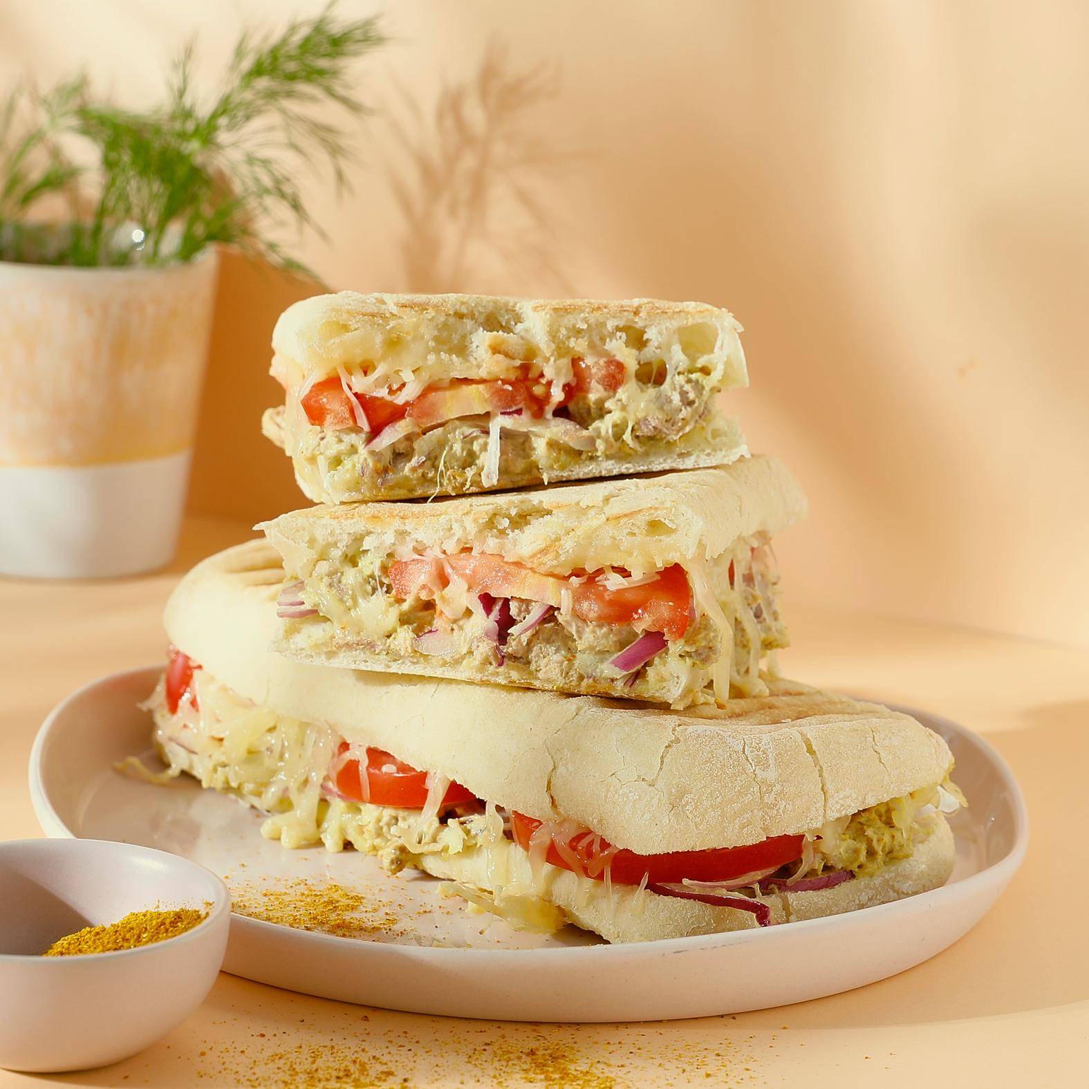 Paninis thon curry - Recepten Snack Collection MECHANICAL | Tefal