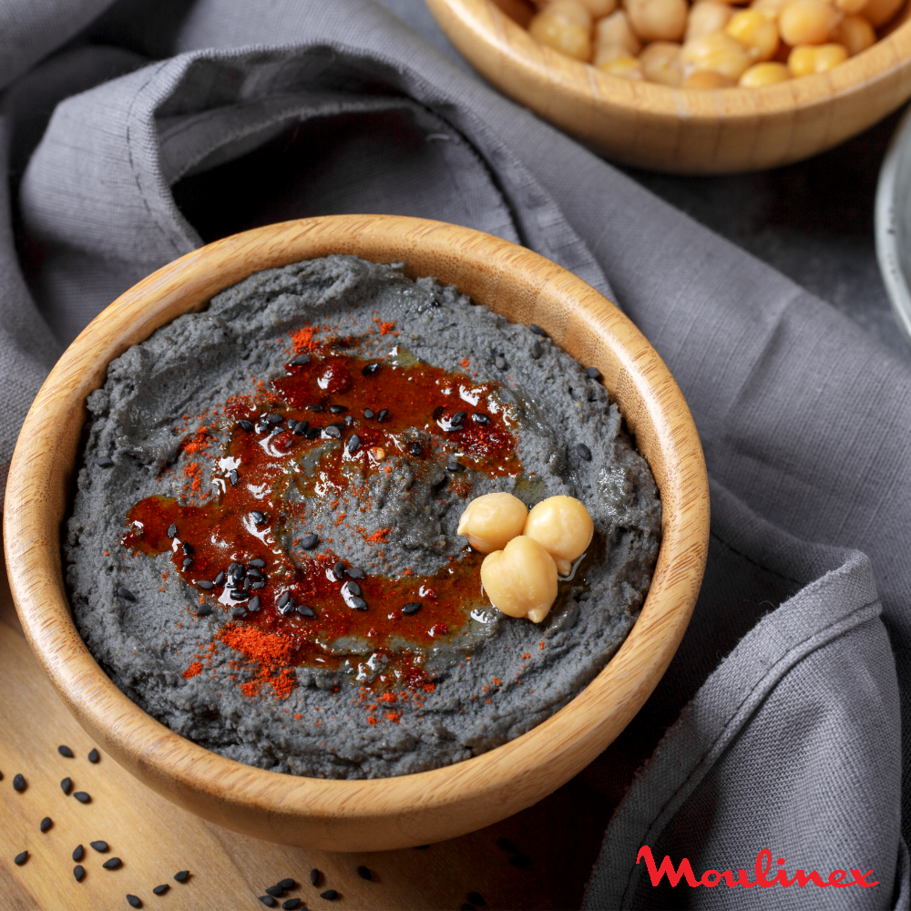 Houmous noir aux olives - Recepten Hachoir Manuel 5 secondes 900mL | Tefal
